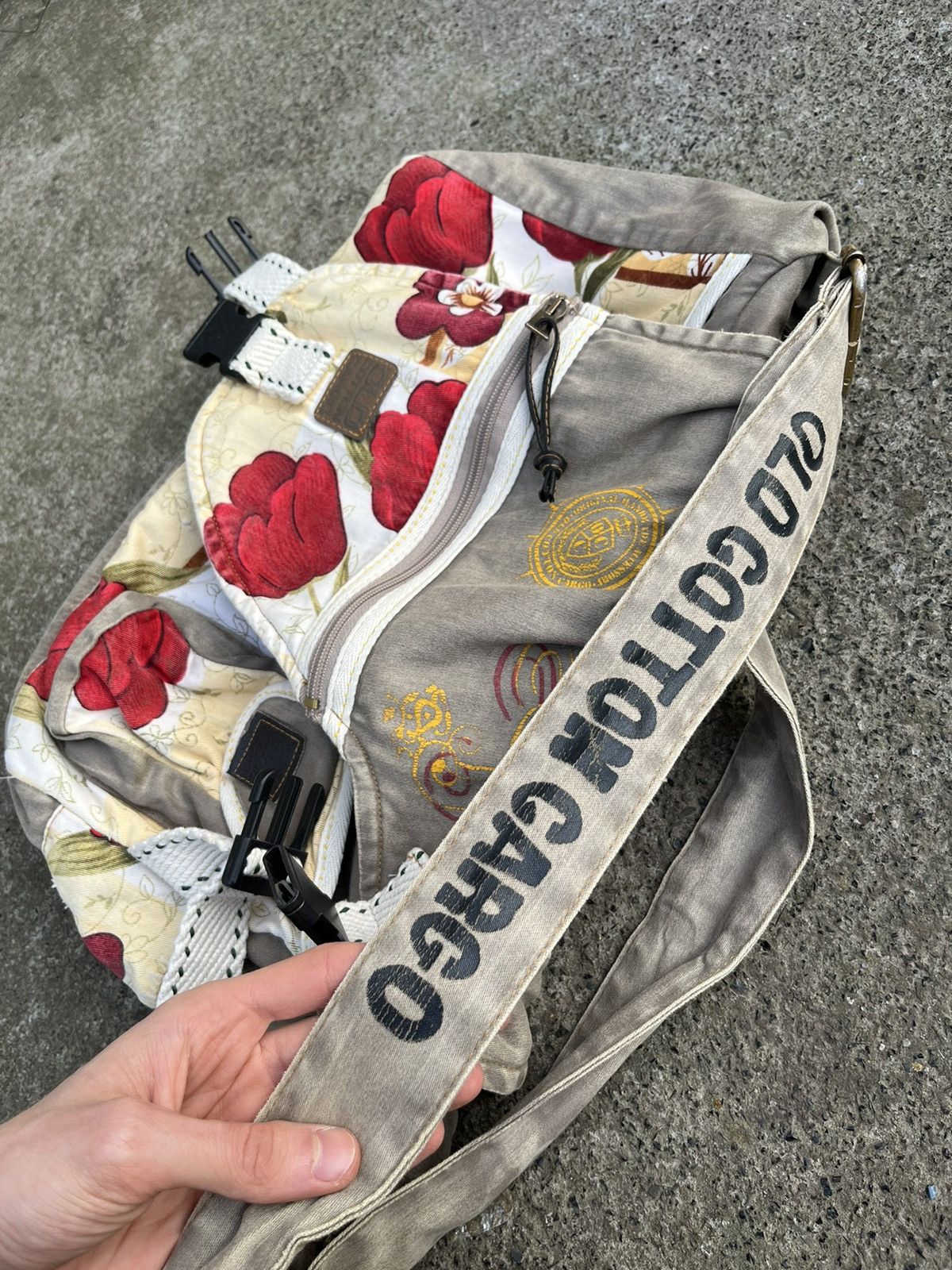 Other Vintage y2k Flowers Messenger Bag Multi Pocket Utility Size ONE SIZE - 12 Thumbnail