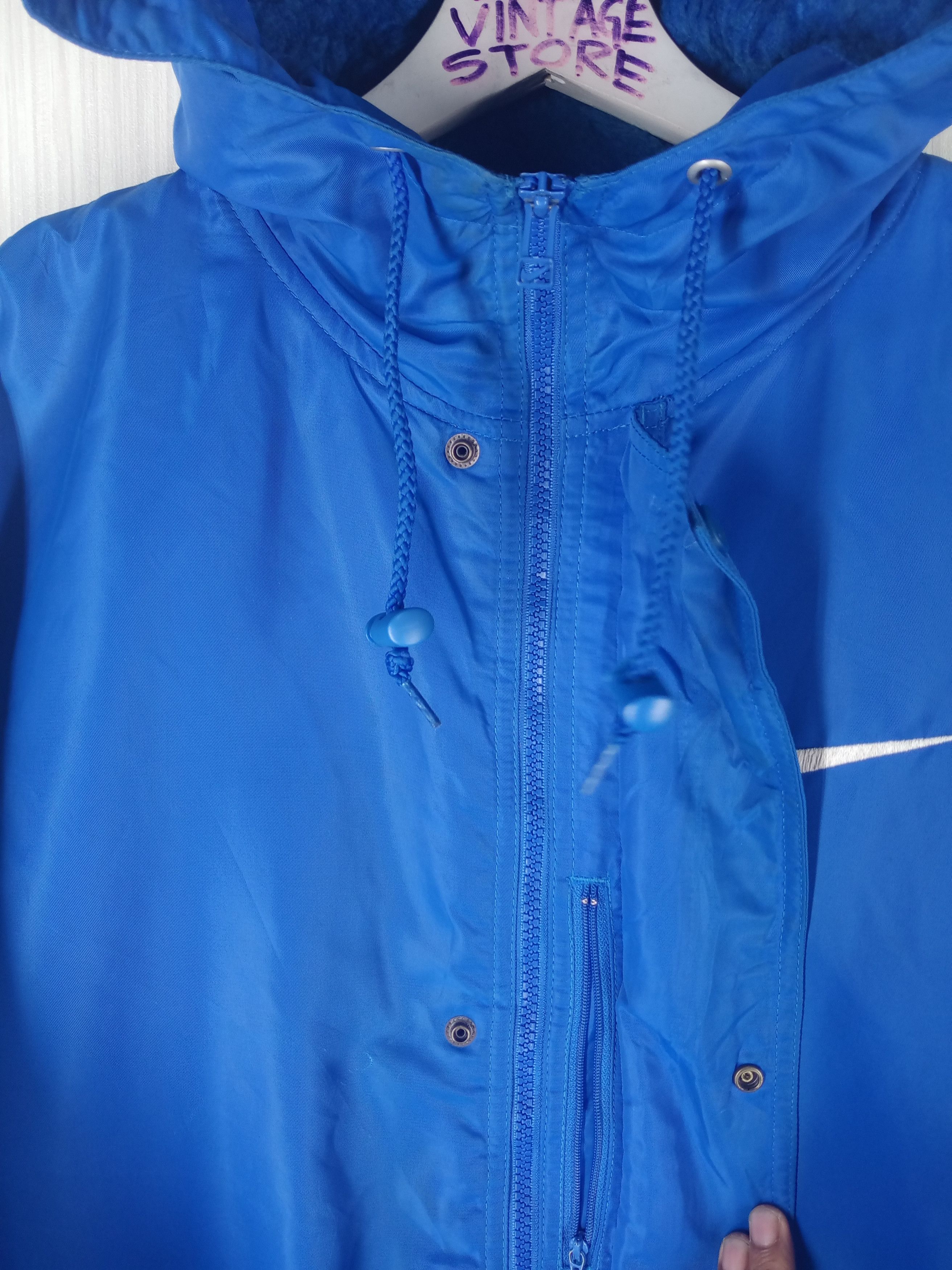 Nike Vintage 90s Nike Big Swoosh Winter Long Jacket Hoodie Size US L / EU 52-54 / 3 - 8 Thumbnail