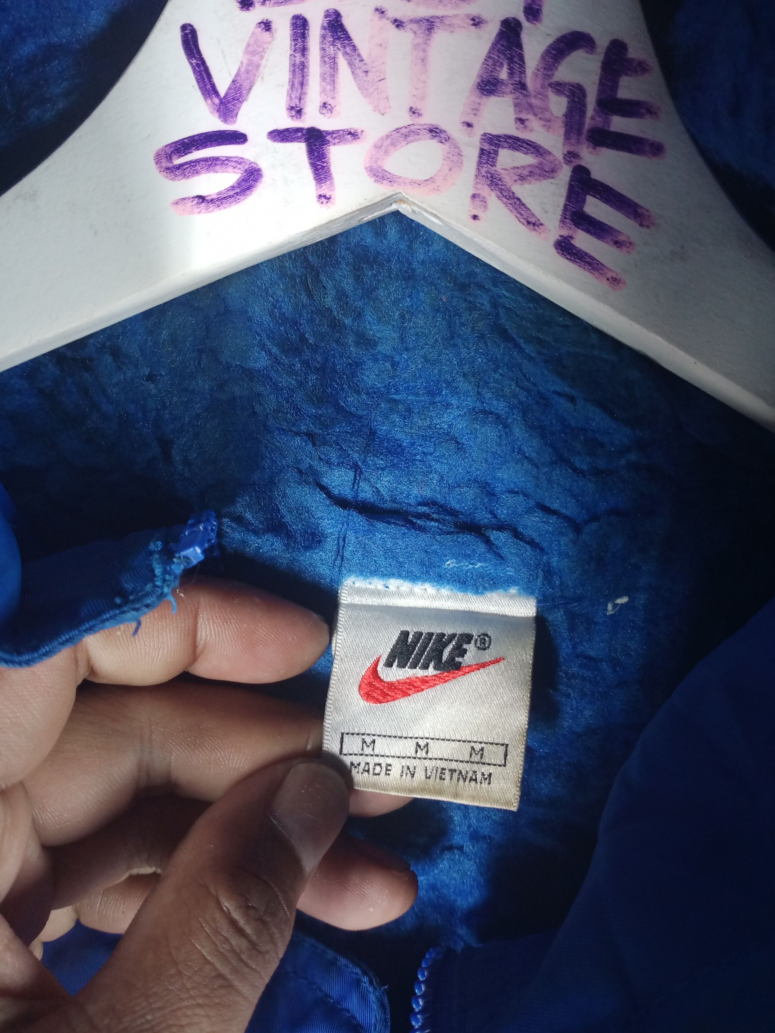 Nike Vintage 90s Nike Big Swoosh Winter Long Jacket Hoodie Size US L / EU 52-54 / 3 - 7 Thumbnail