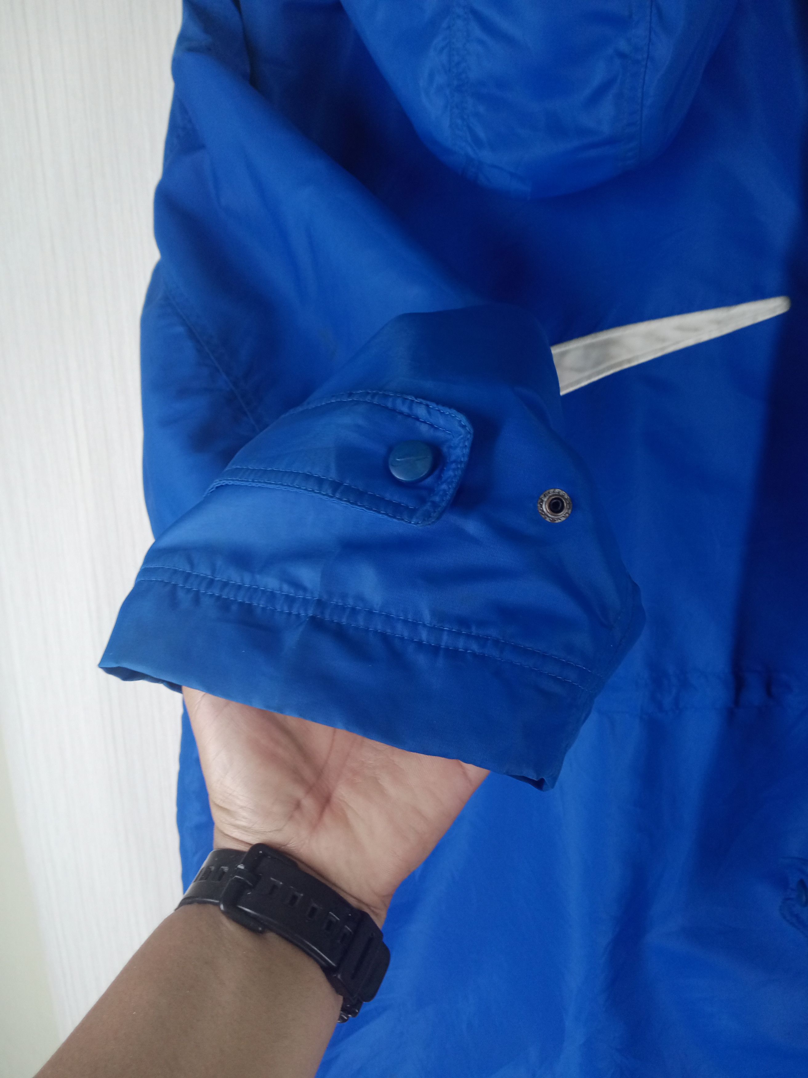 Nike Vintage 90s Nike Big Swoosh Winter Long Jacket Hoodie Size US L / EU 52-54 / 3 - 3 Thumbnail
