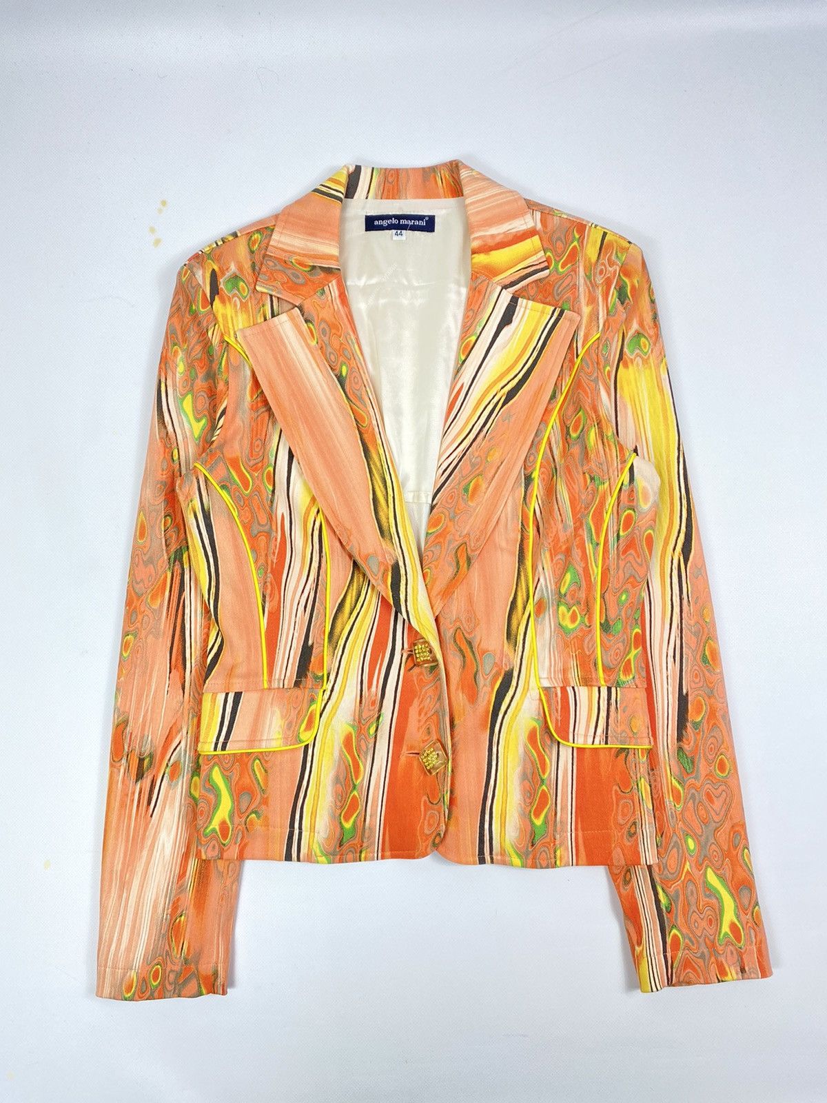 Vintage 🔥LASTDROP🔥 W' Italy Acid Abstract Rusted Jacket Coat Size M / US 6-8 / IT 42-44 - 10 Thumbnail