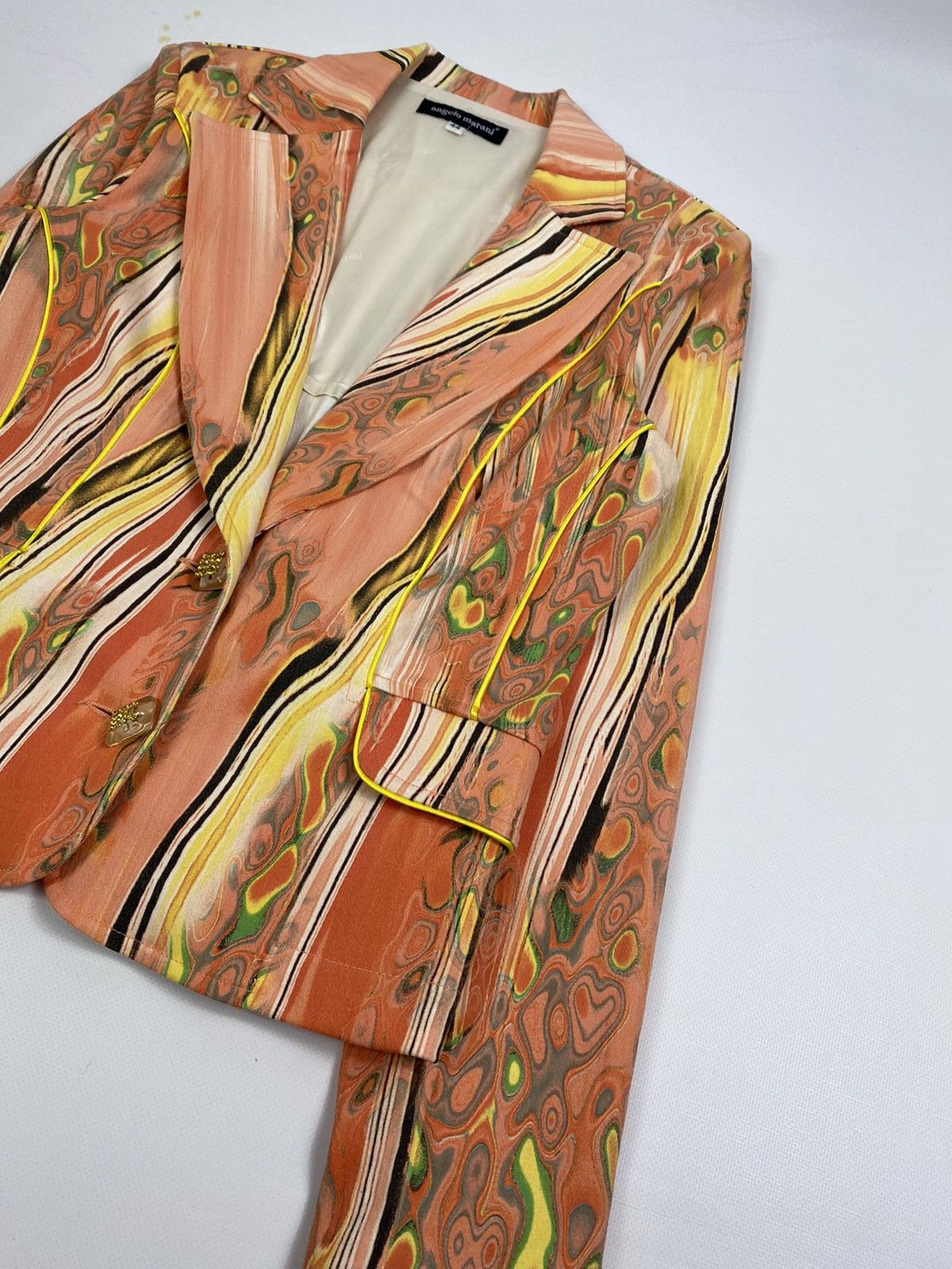 Vintage 🔥LASTDROP🔥 W' Italy Acid Abstract Rusted Jacket Coat Size M / US 6-8 / IT 42-44 - 5 Thumbnail
