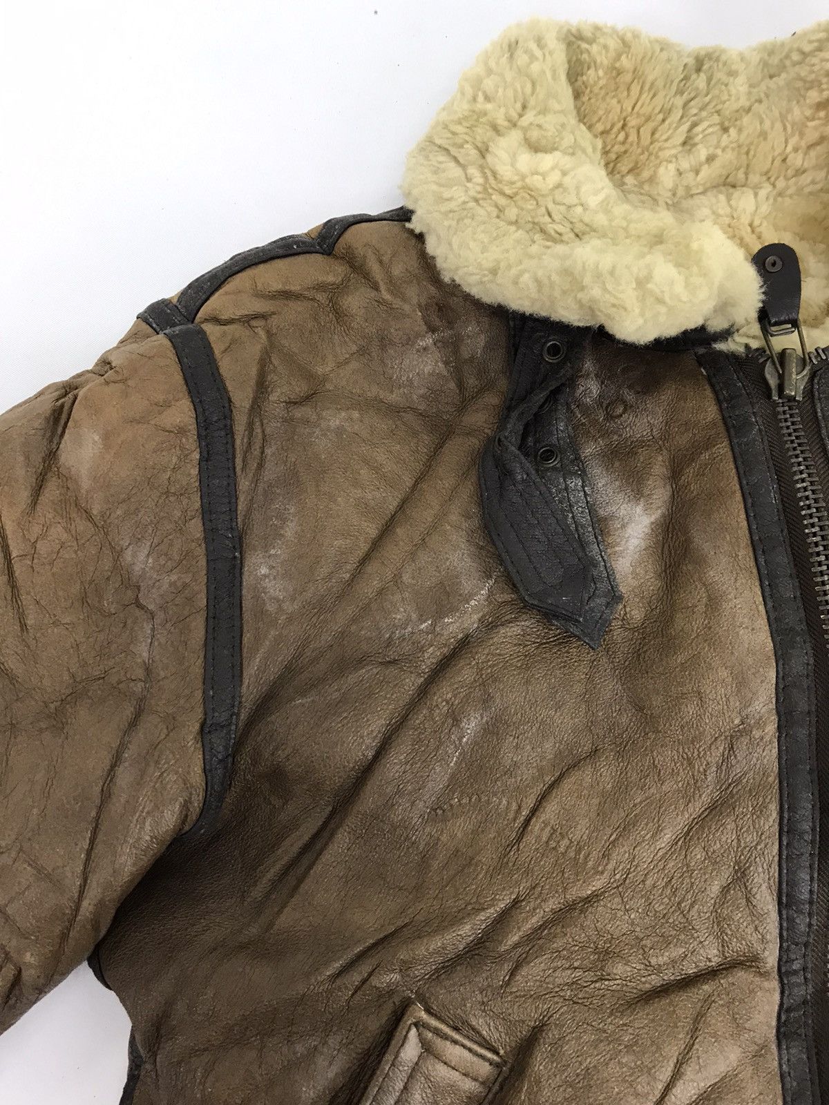 Genuine Leather 90s Type B3 Flight Bomber Sherpa Jacket Leather Size US M / EU 48-50 / 2 - 12 Thumbnail