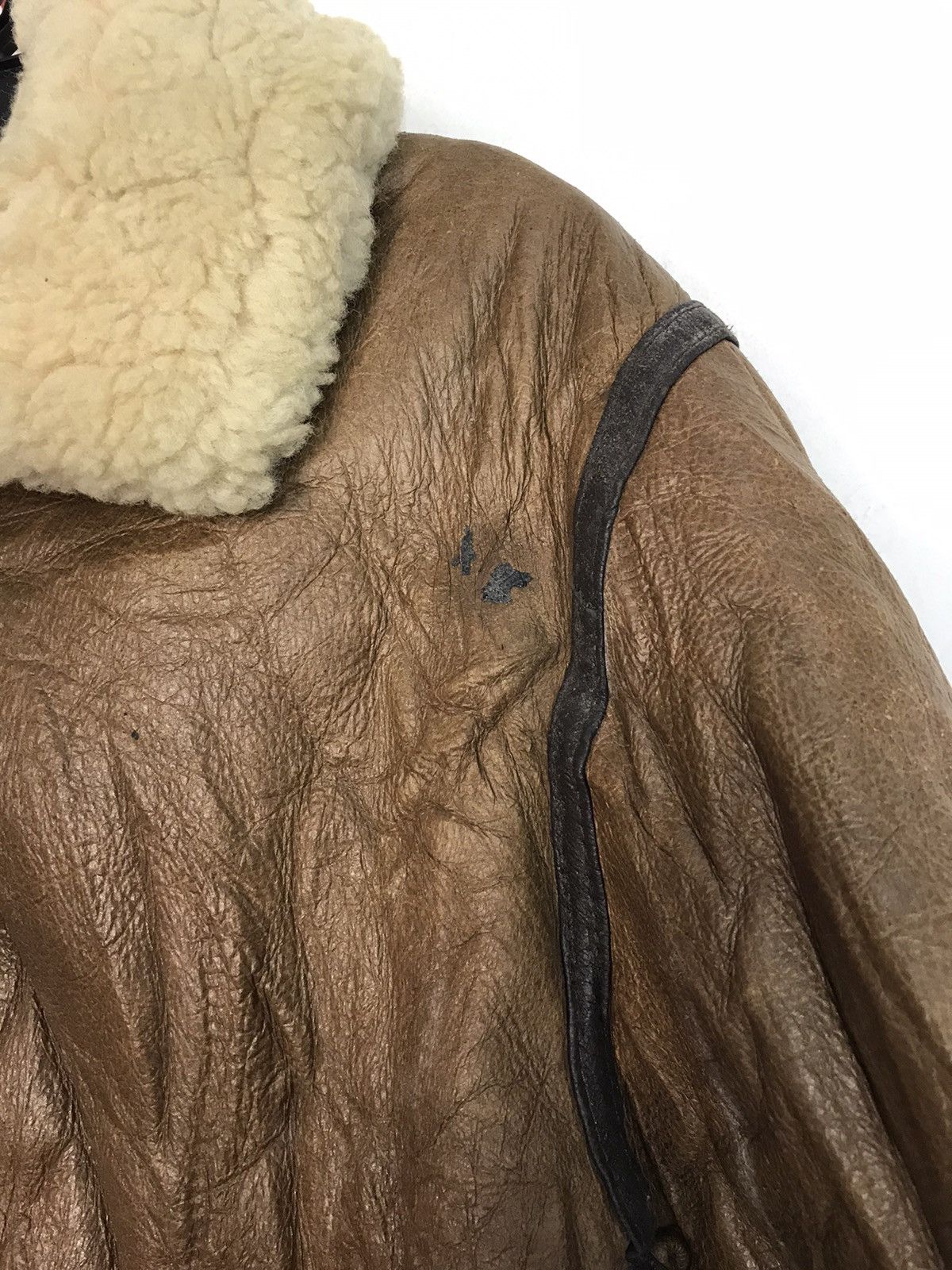 Genuine Leather 90s Type B3 Flight Bomber Sherpa Jacket Leather Size US M / EU 48-50 / 2 - 15 Thumbnail