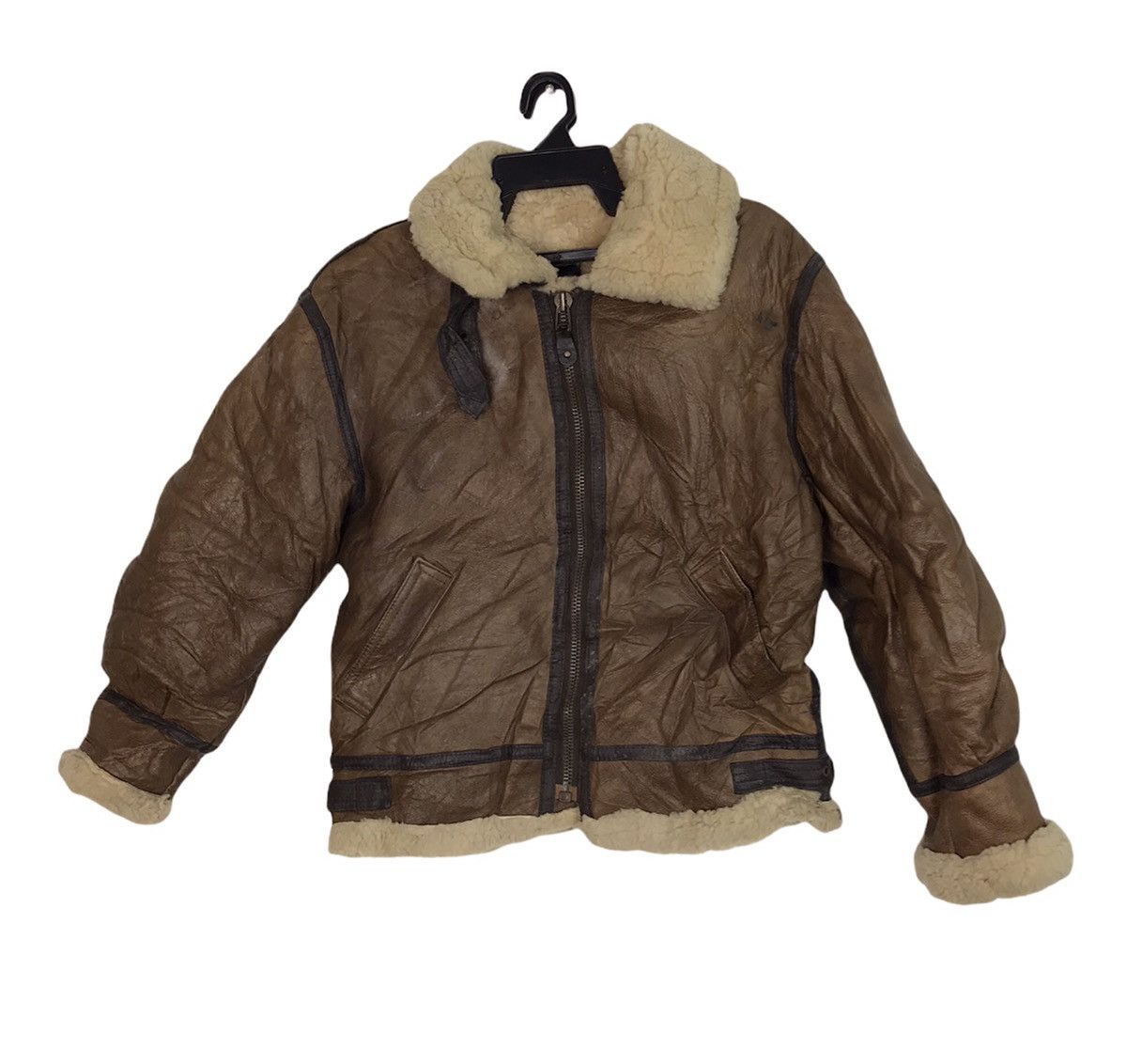 Genuine Leather 90s Type B3 Flight Bomber Sherpa Jacket Leather Size US M / EU 48-50 / 2 - 1 Thumbnail