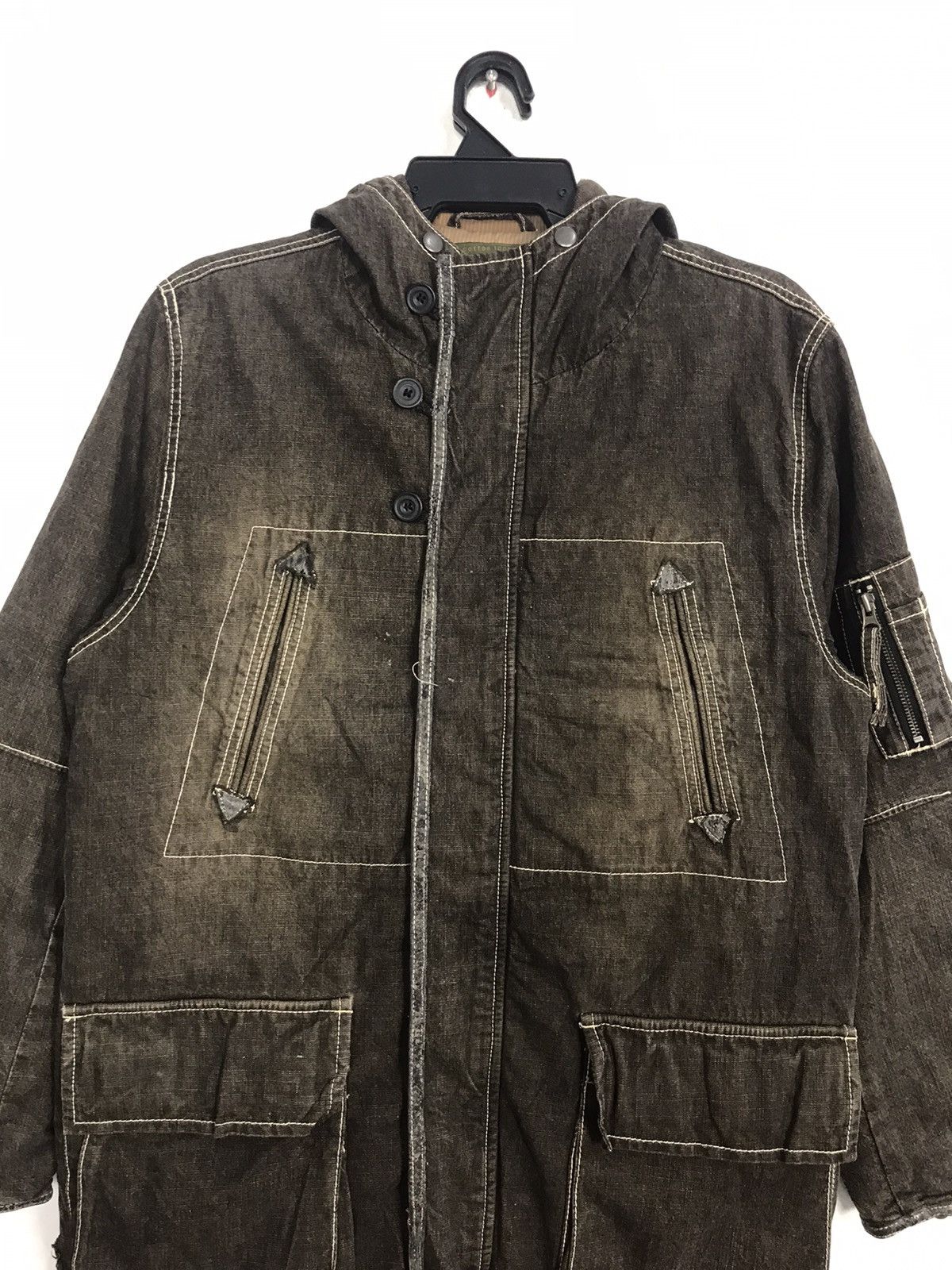 Japanese Brand × Vintage Ventina Brown Heavy Padded Denim Jacket Classic Size US L / EU 52-54 / 3 - 2 Thumbnail