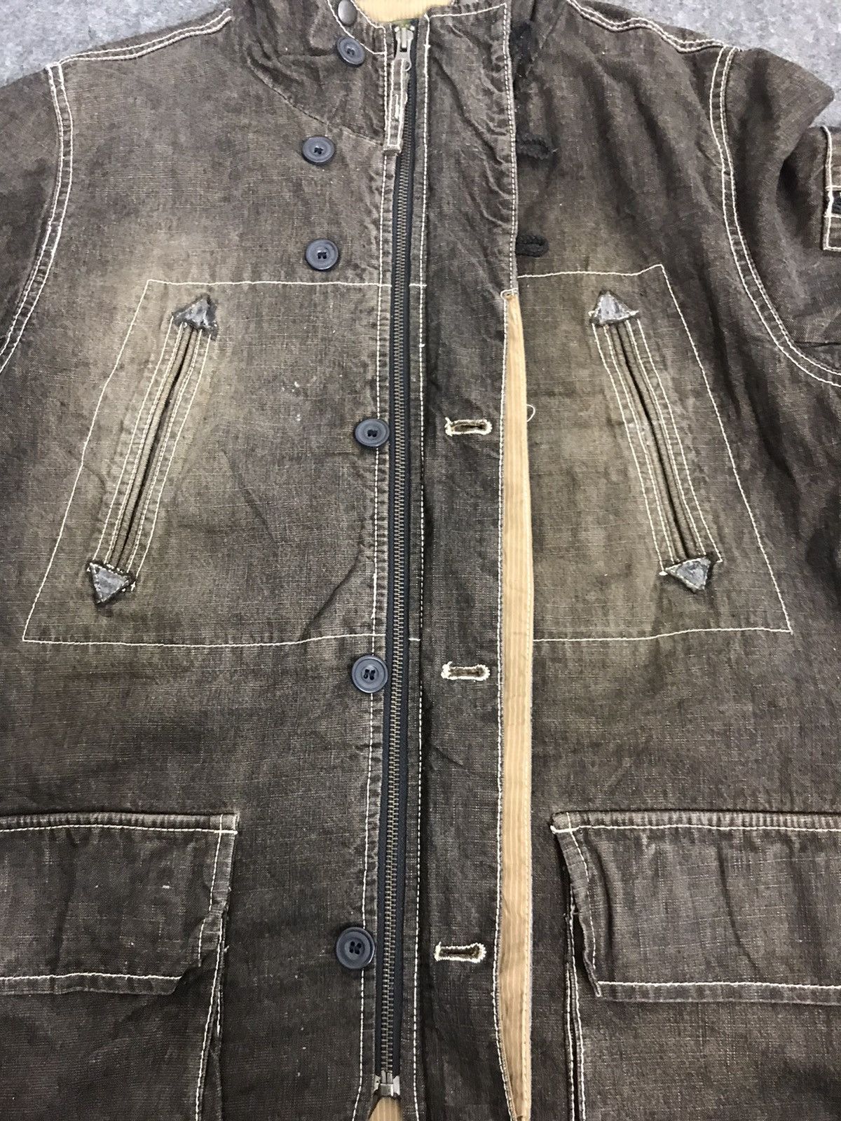 Japanese Brand × Vintage Ventina Brown Heavy Padded Denim Jacket Classic Size US L / EU 52-54 / 3 - 3 Thumbnail