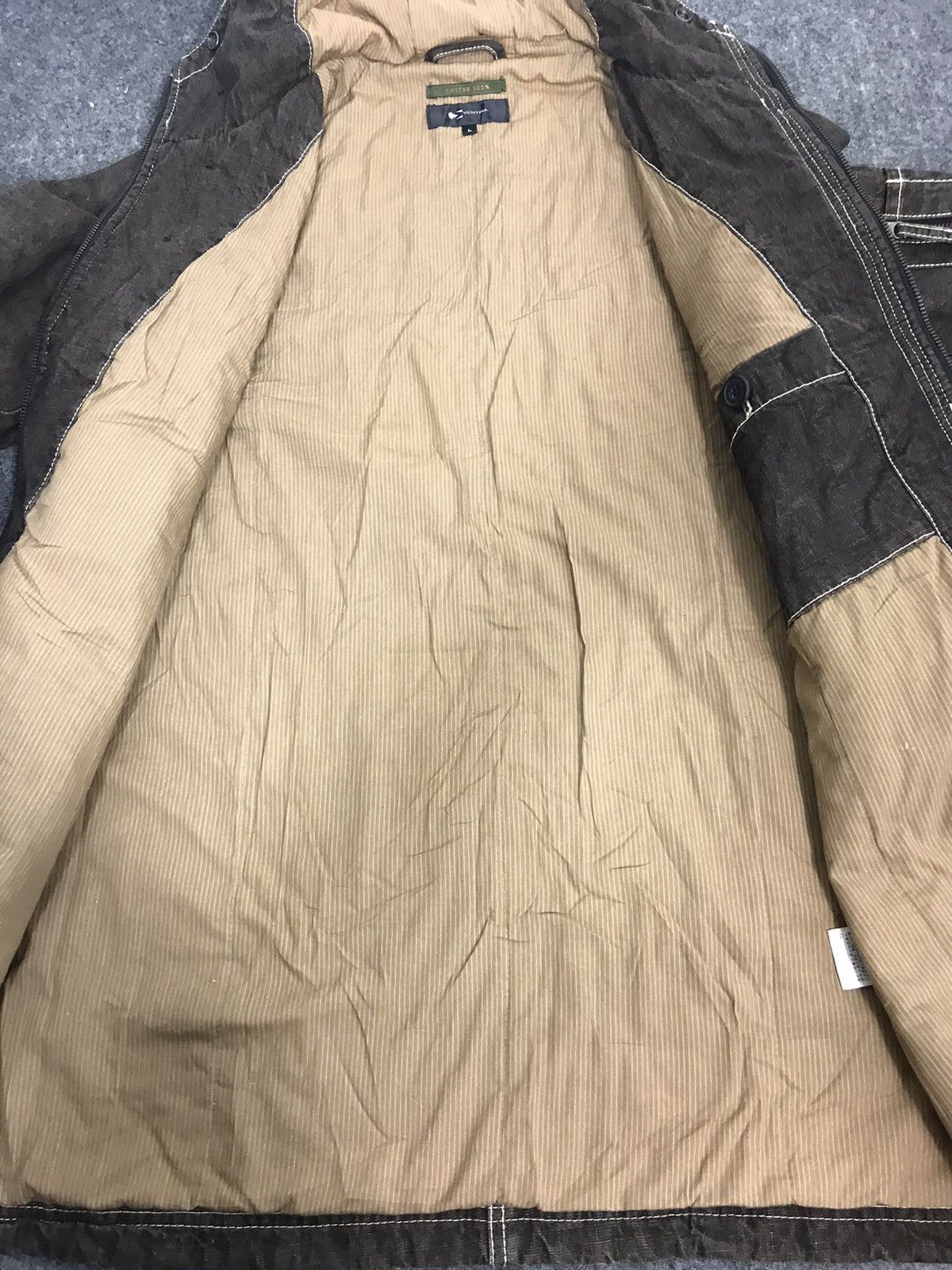 Japanese Brand × Vintage Ventina Brown Heavy Padded Denim Jacket Classic Size US L / EU 52-54 / 3 - 5 Thumbnail