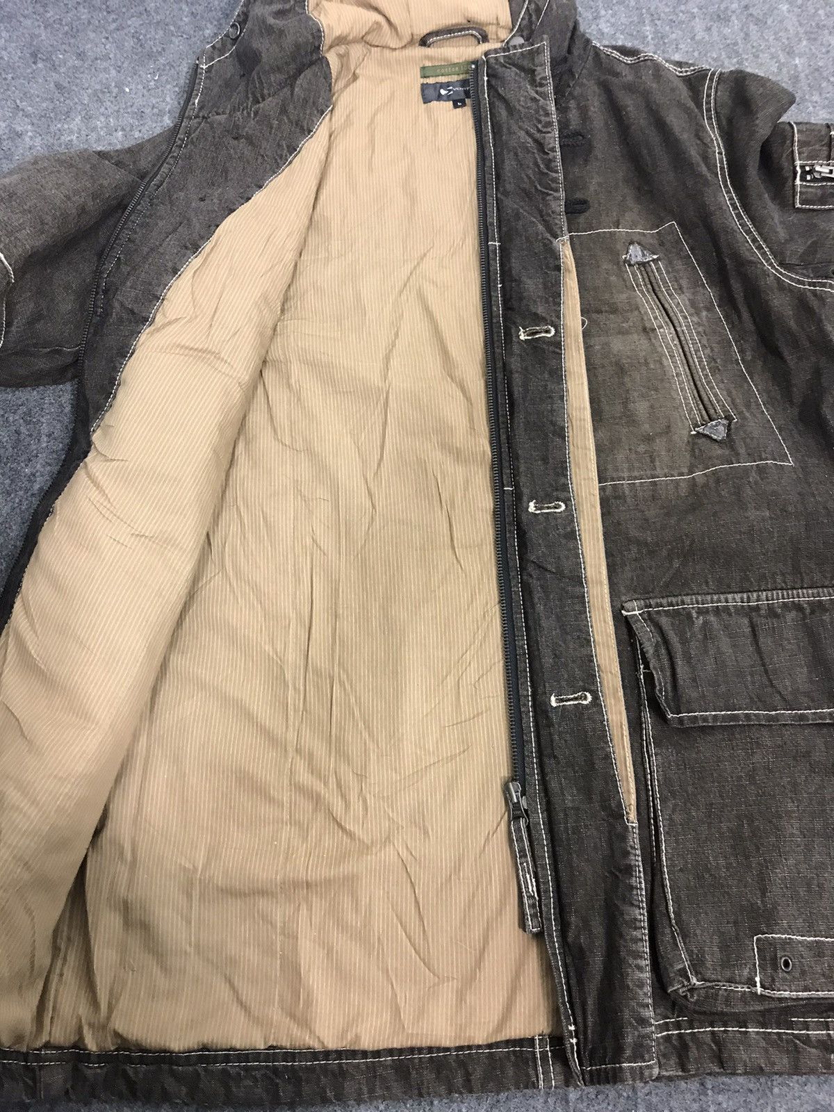 Japanese Brand × Vintage Ventina Brown Heavy Padded Denim Jacket Classic Size US L / EU 52-54 / 3 - 4 Thumbnail