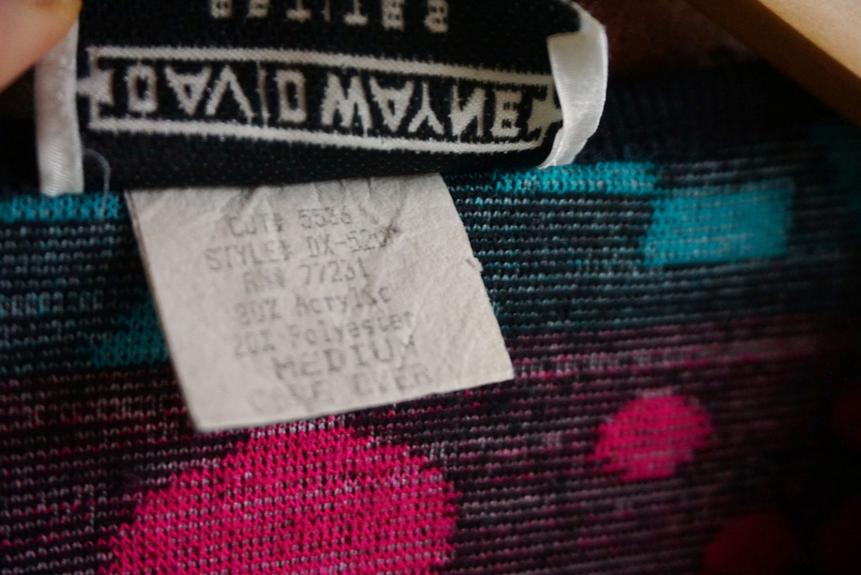 Vintage 80s 90s patterned top M 8/10 fleece cardigan jersey Y2K Size M / US 6-8 / IT 42-44 - 23 Thumbnail