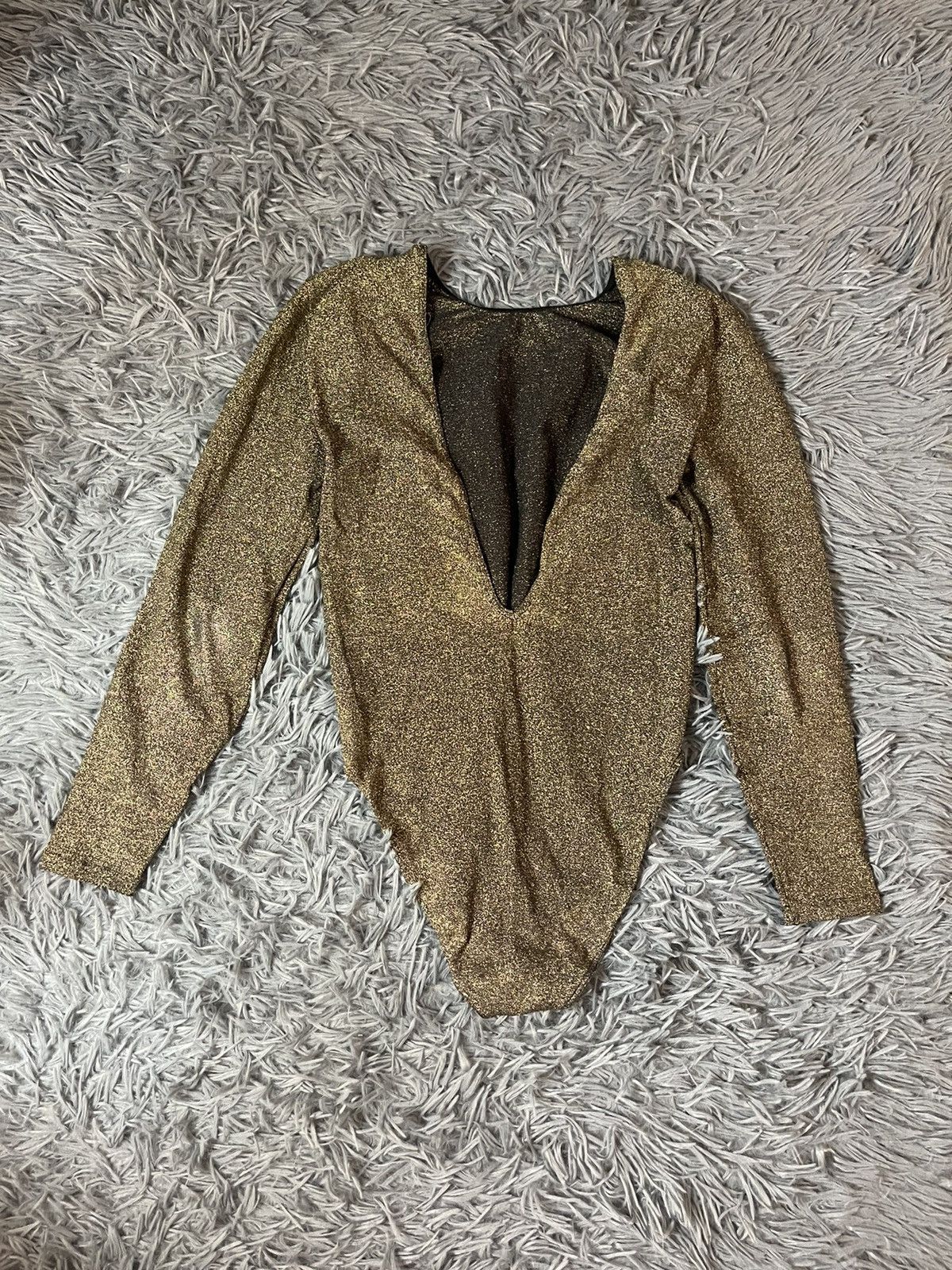 Vintage × Wolford Wolford avant Garde Y2K vintage gold bodysuit Size S / US 4 / IT 40 - 2 Thumbnail