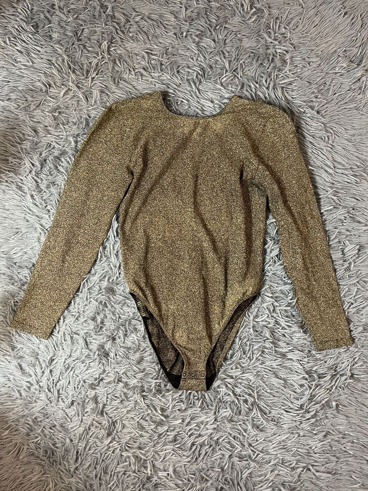 Vintage × Wolford Wolford avant Garde Y2K vintage gold bodysuit Size S / US 4 / IT 40 - 1 Thumbnail