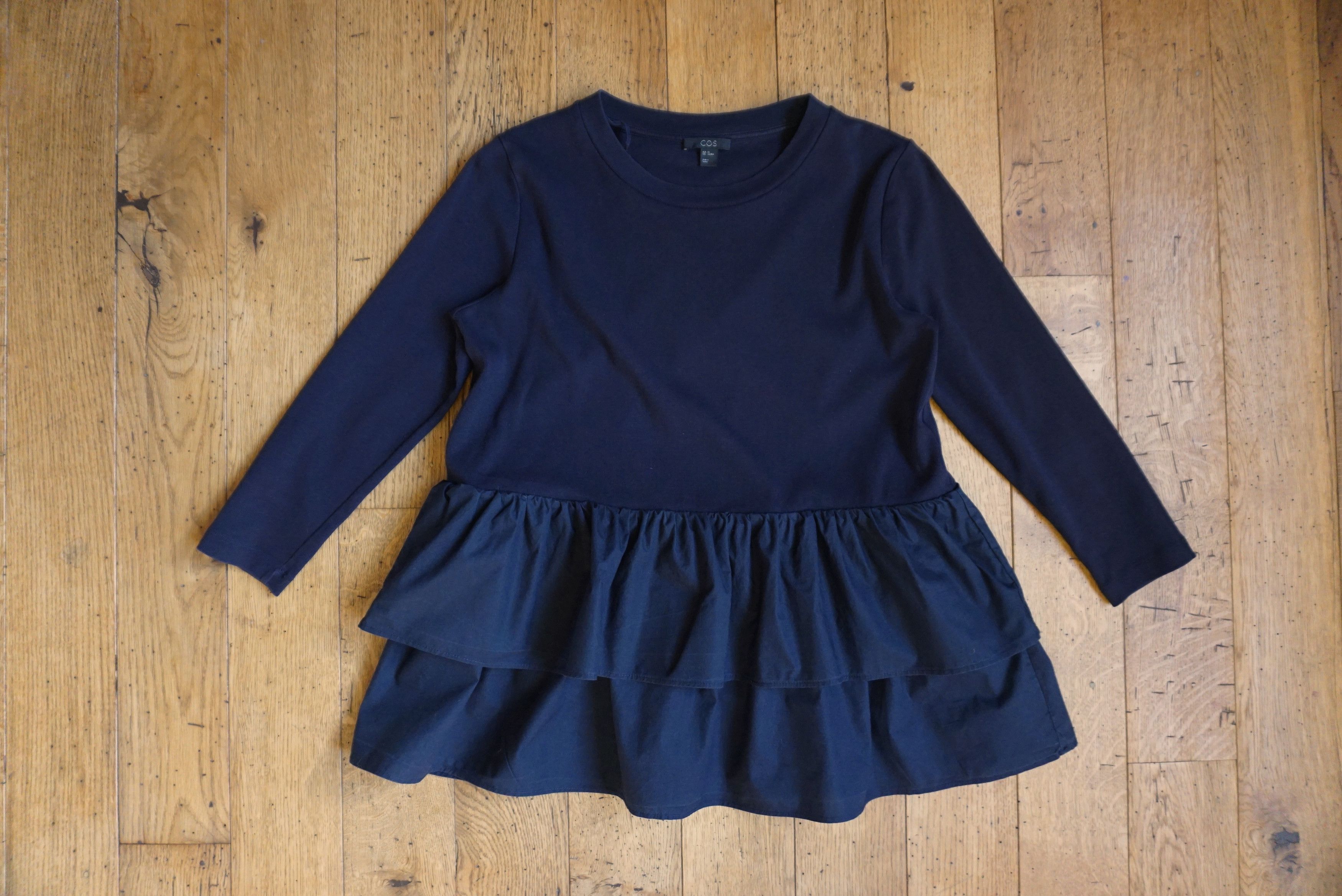 Cos COS XS US 2/4 navy blouse casual top minimal contemporary Size XS / US 0-2 / IT 36-38 - 2 Thumbnail