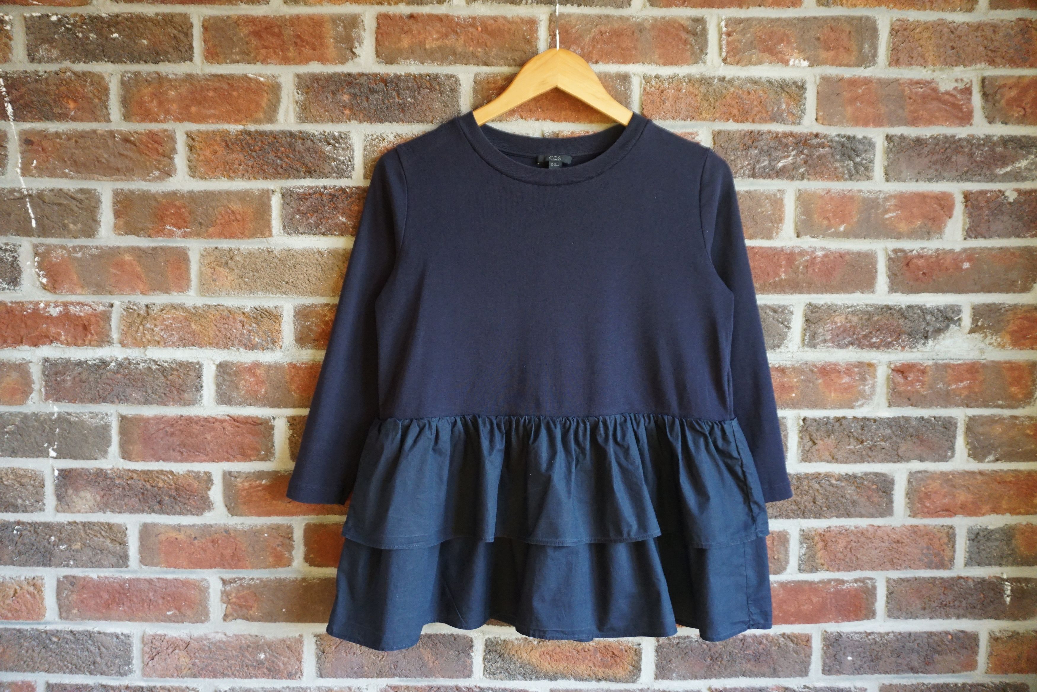 Cos COS XS US 2/4 navy blouse casual top minimal contemporary Size XS / US 0-2 / IT 36-38 - 1 Thumbnail