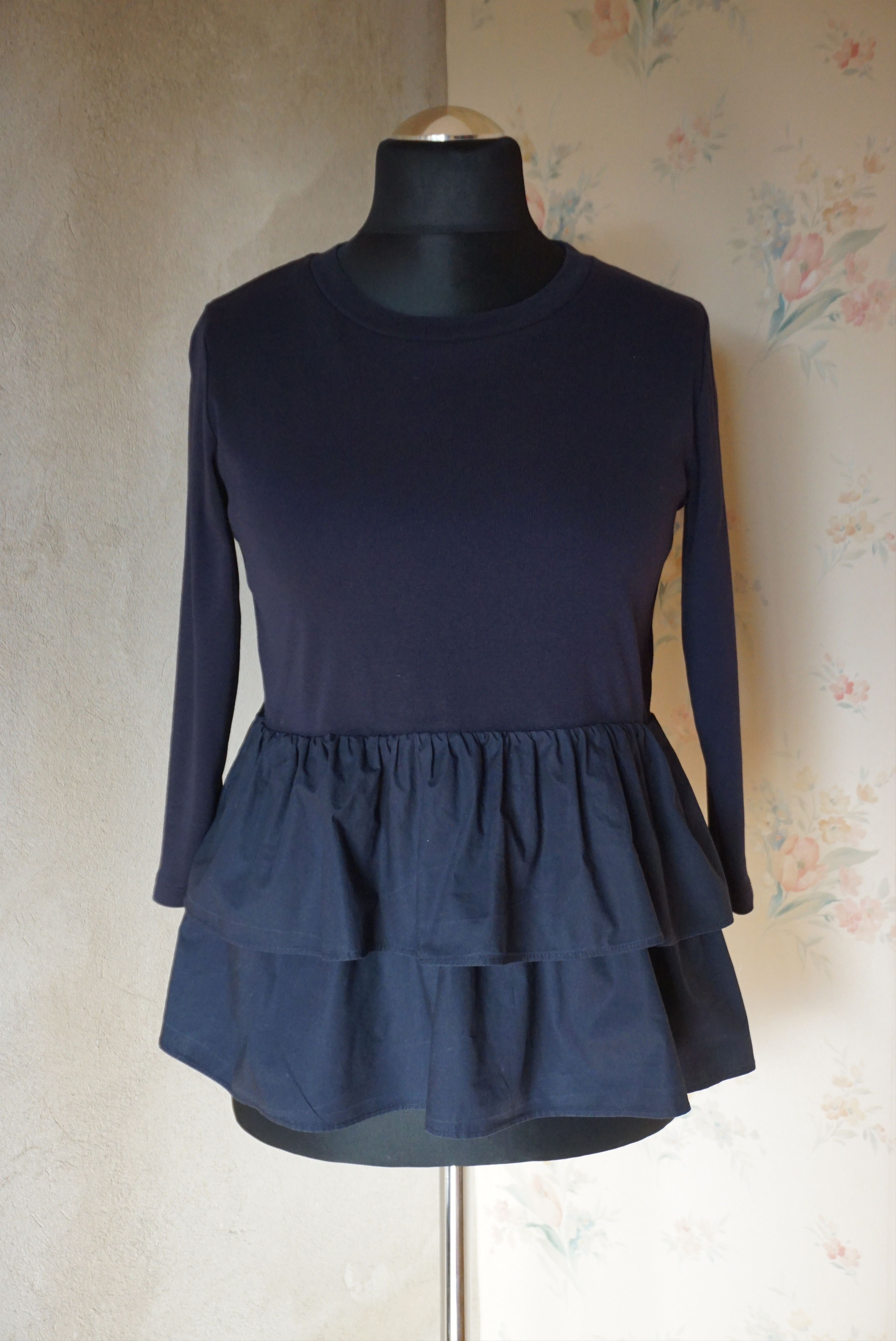 Cos COS XS US 2/4 navy blouse casual top minimal contemporary Size XS / US 0-2 / IT 36-38 - 3 Thumbnail