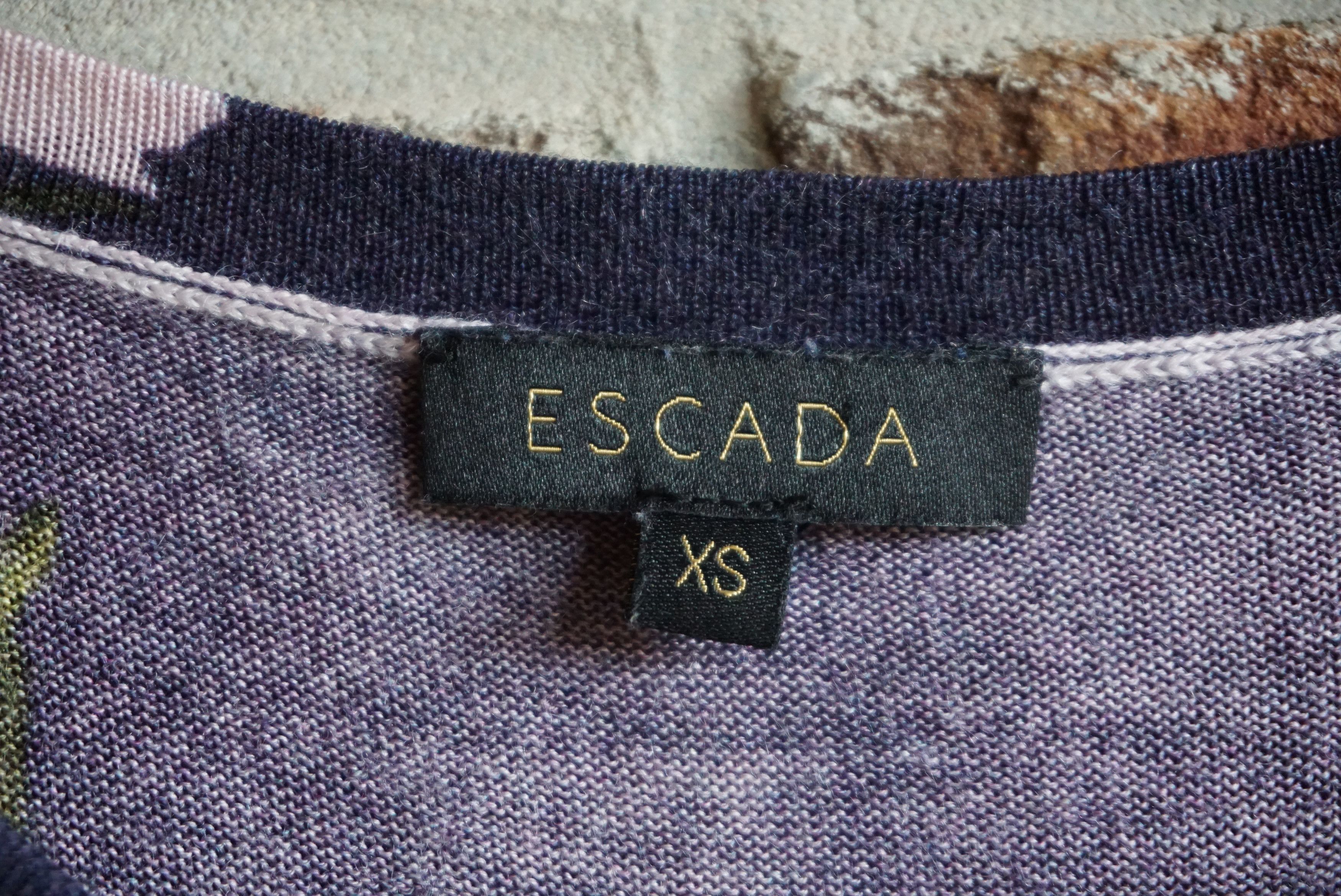 Designer RPR$650 ESCADA jumper XS 0/2/4 top 100% virgin wool knitted Size XS / US 0-2 / IT 36-38 - 4 Thumbnail