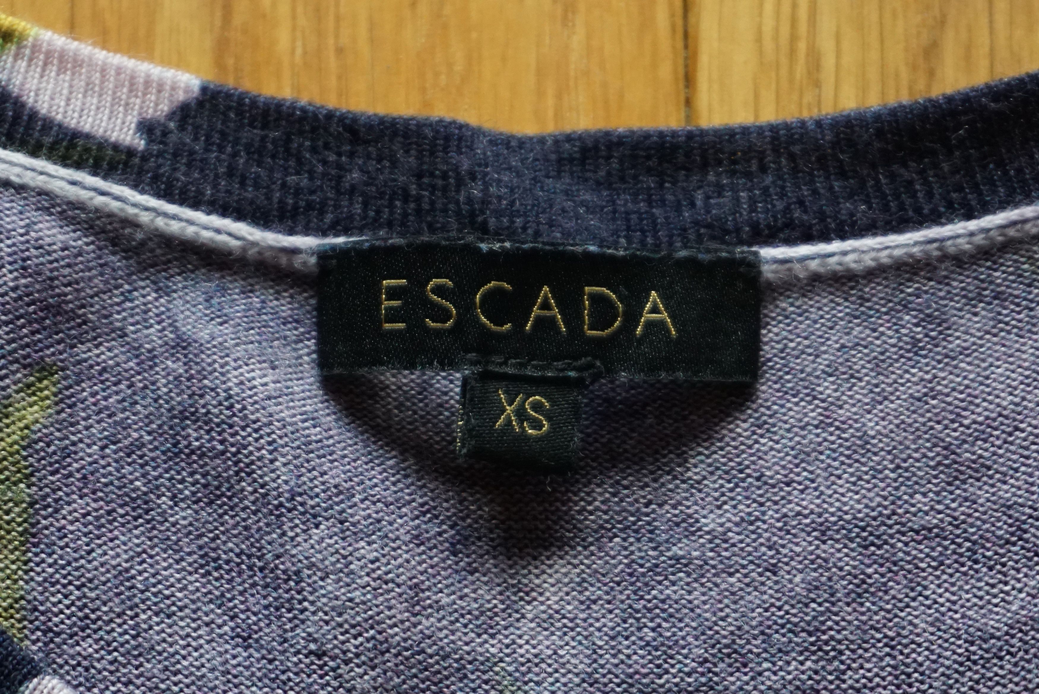 Designer RPR$650 ESCADA jumper XS 0/2/4 top 100% virgin wool knitted Size XS / US 0-2 / IT 36-38 - 16 Thumbnail