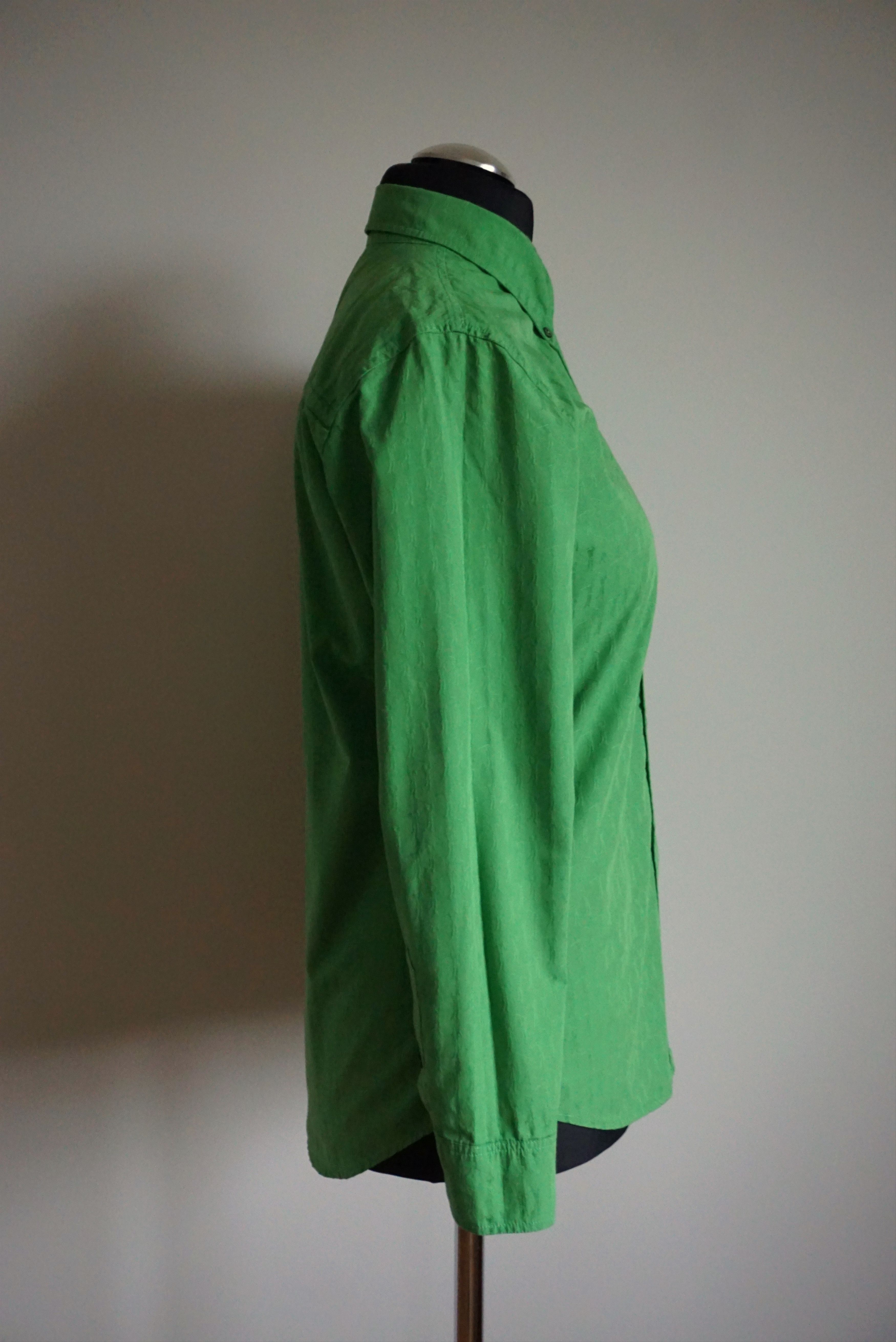 Designer Womens Escada Sport green shirt blouse patterned Size S / US 4 / IT 40 - 14 Thumbnail