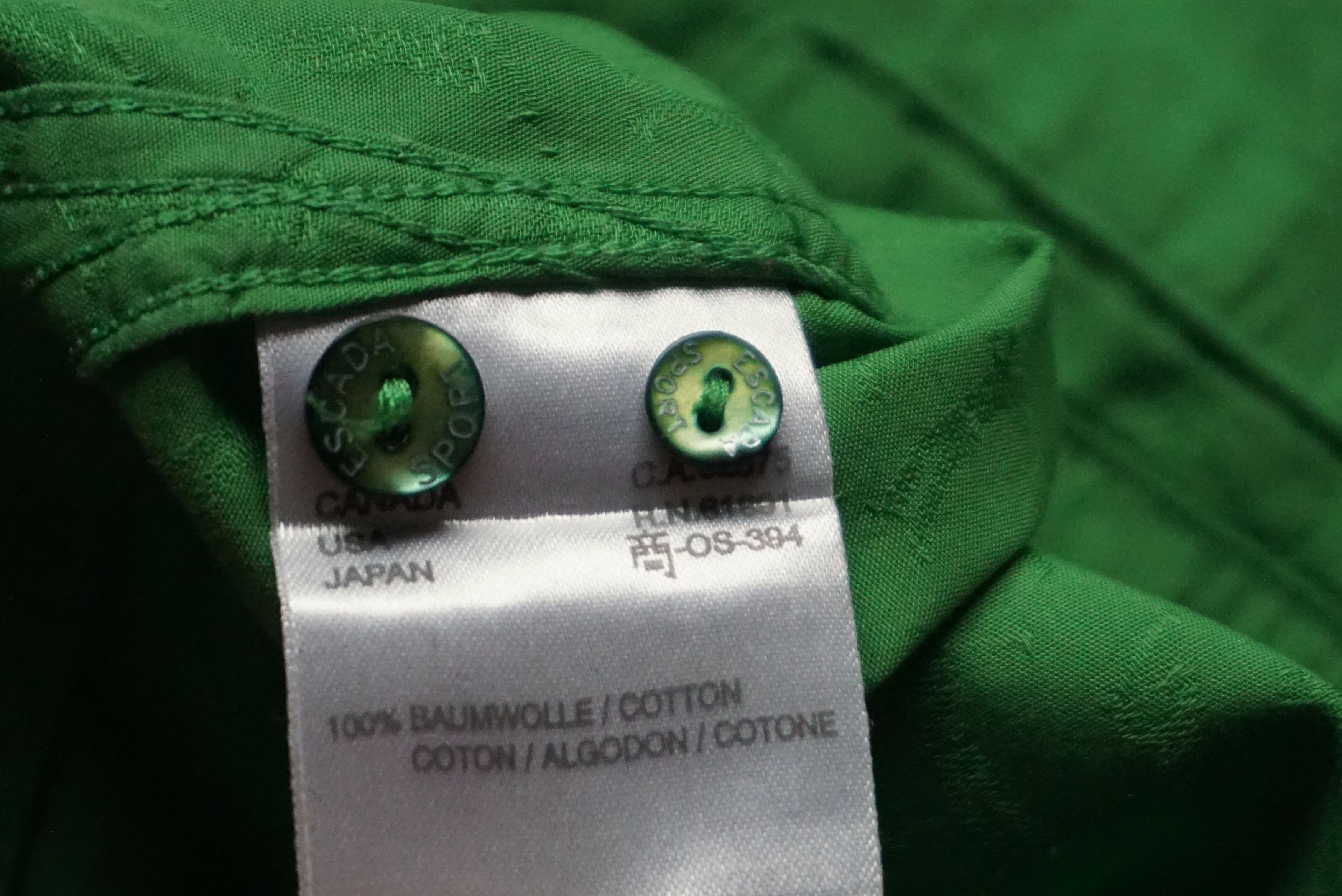 Designer Womens Escada Sport green shirt blouse patterned Size S / US 4 / IT 40 - 9 Thumbnail