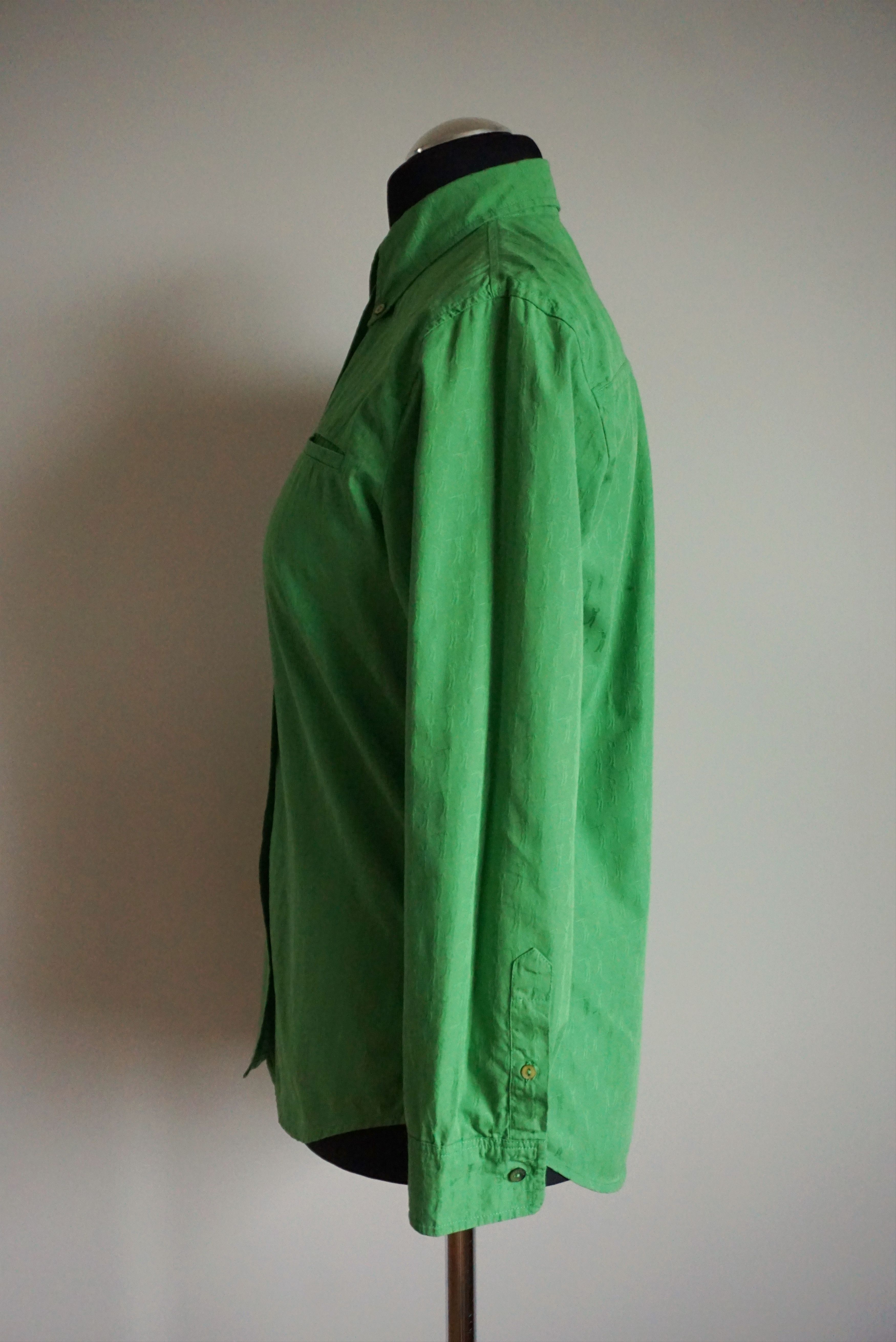 Designer Womens Escada Sport green shirt blouse patterned Size S / US 4 / IT 40 - 12 Thumbnail
