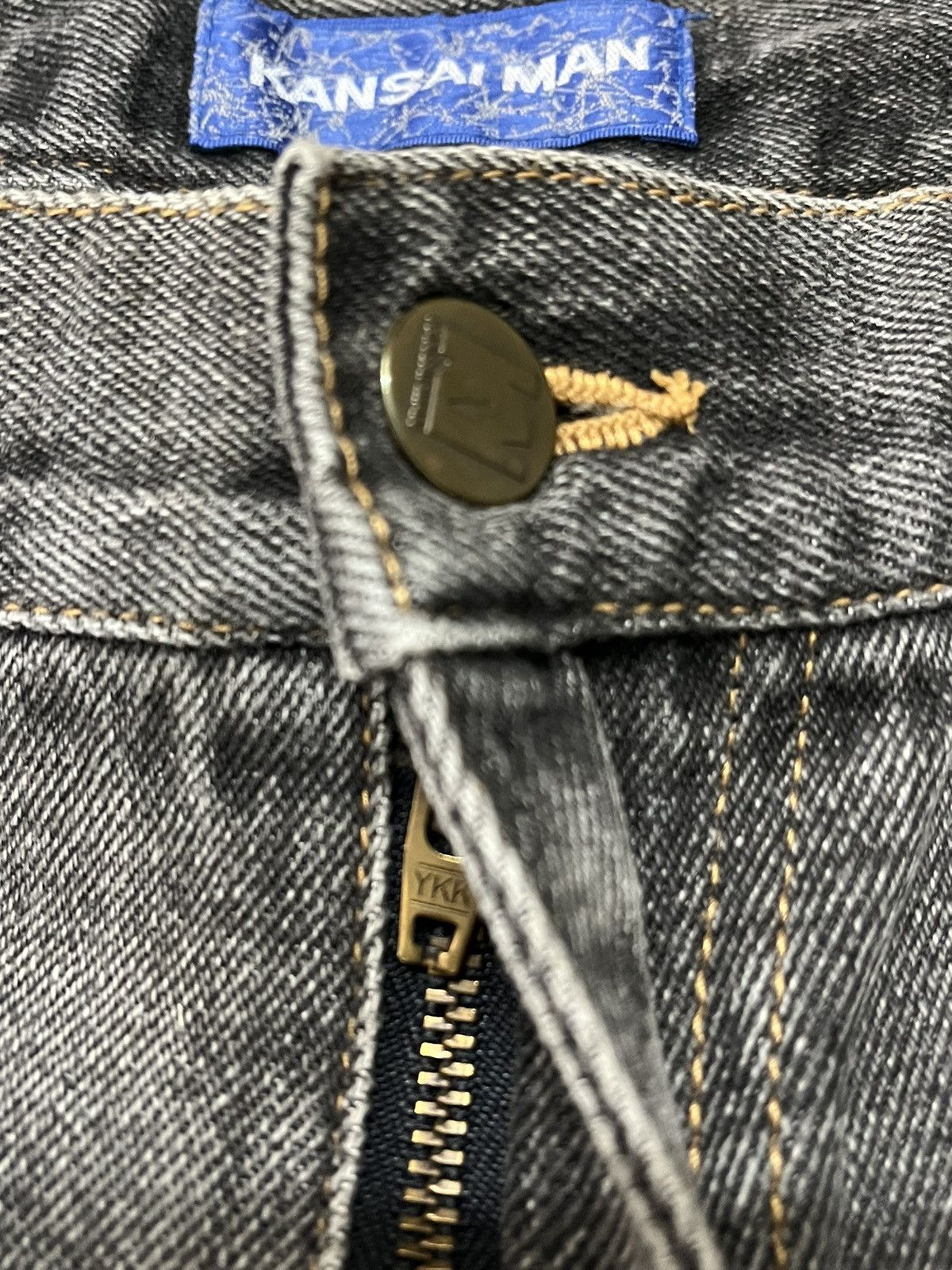 Japanese Brand × Kansai Yamamoto × Vintage Kansai Man By Kansai Yamamoto Regular Baggy Denim Black Size US 33 - 4 Thumbnail