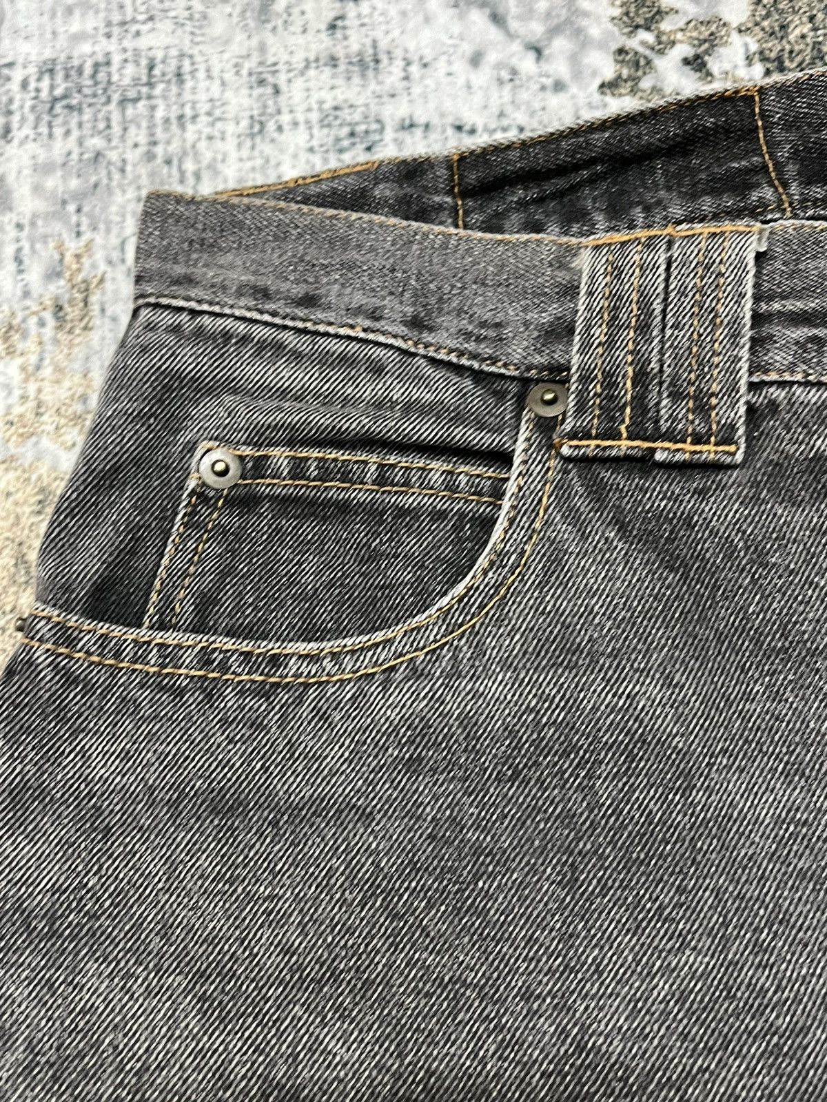 Japanese Brand × Kansai Yamamoto × Vintage Kansai Man By Kansai Yamamoto Regular Baggy Denim Black Size US 33 - 3 Thumbnail