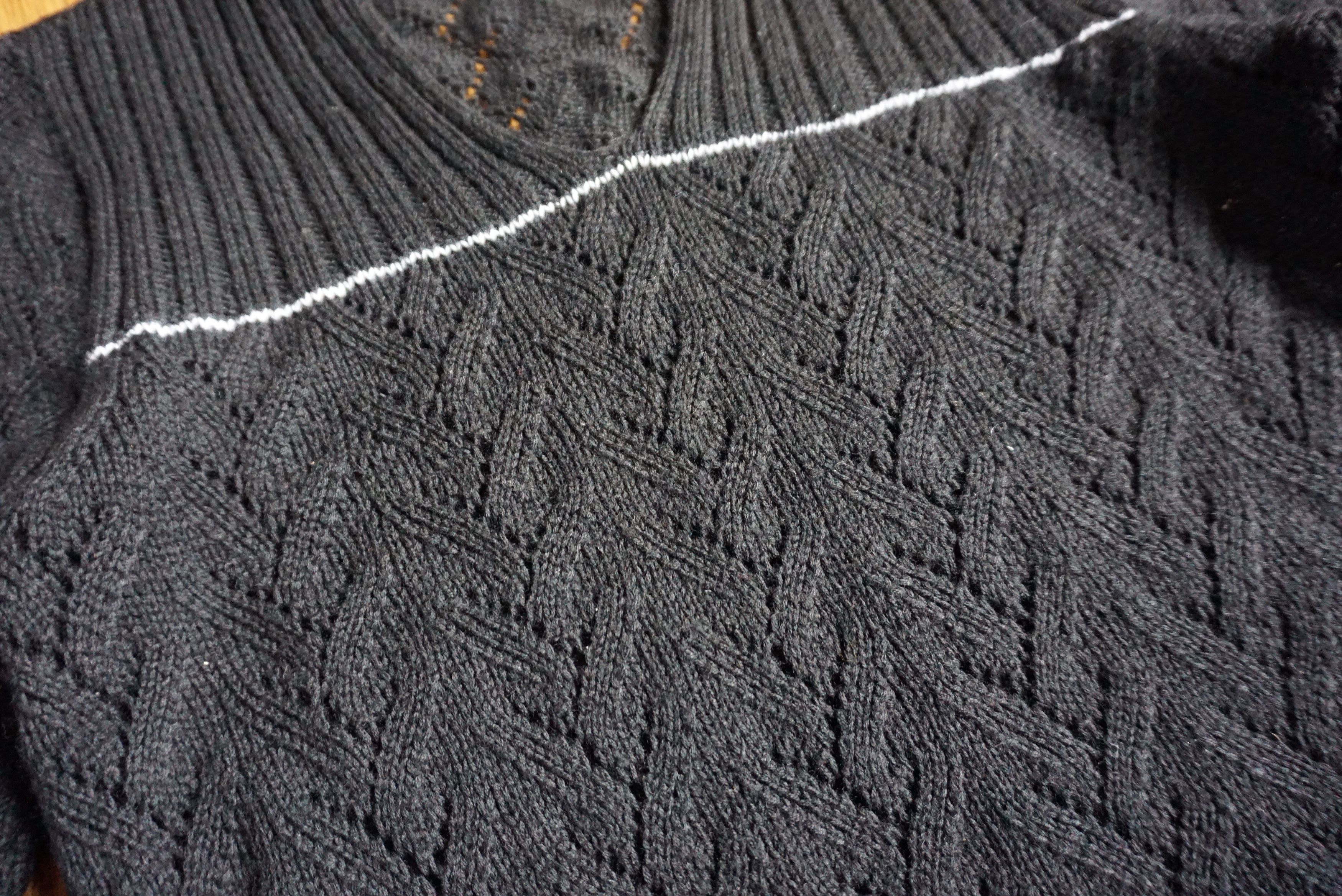 Handmade Vintage hand knitted jumper S/M 10/12 patterned wool blend Size S / US 4 / IT 40 - 10 Thumbnail