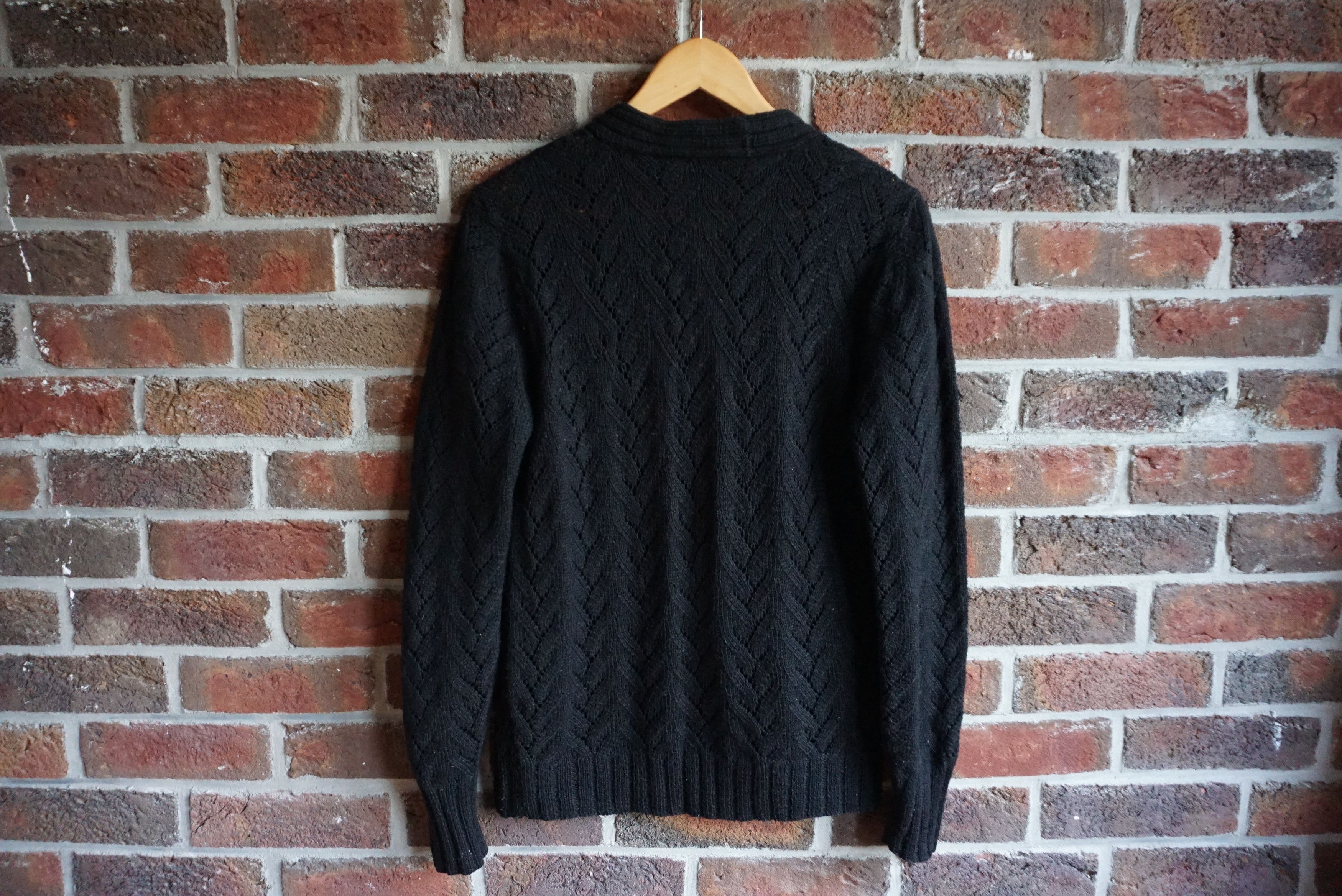 Handmade Vintage hand knitted jumper S/M 10/12 patterned wool blend Size S / US 4 / IT 40 - 6 Thumbnail