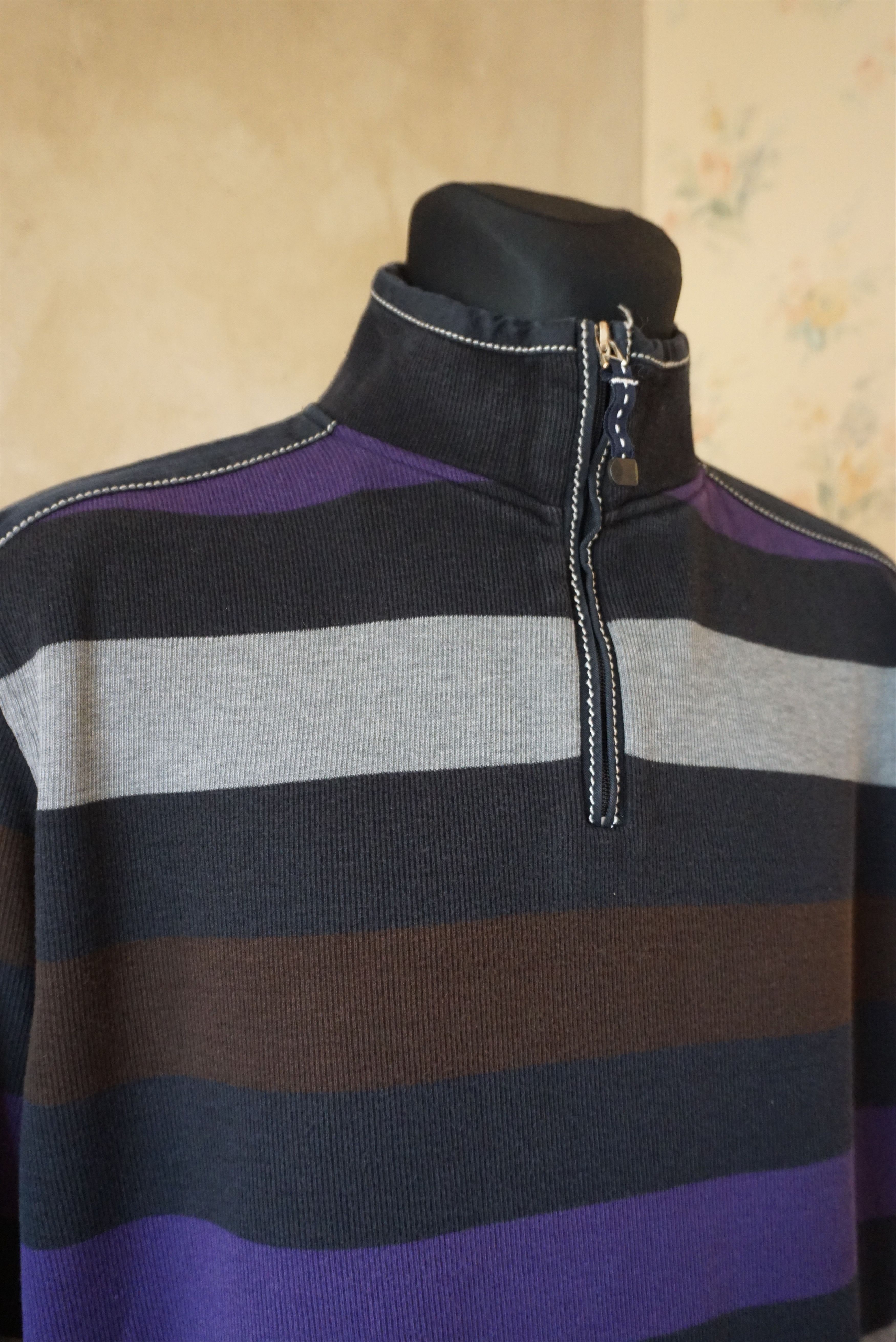 Another Influence Andrew James top Sailing 52 L Large jumper zip neck Y2K 00s Size US L / EU 52-54 / 3 - 9 Thumbnail