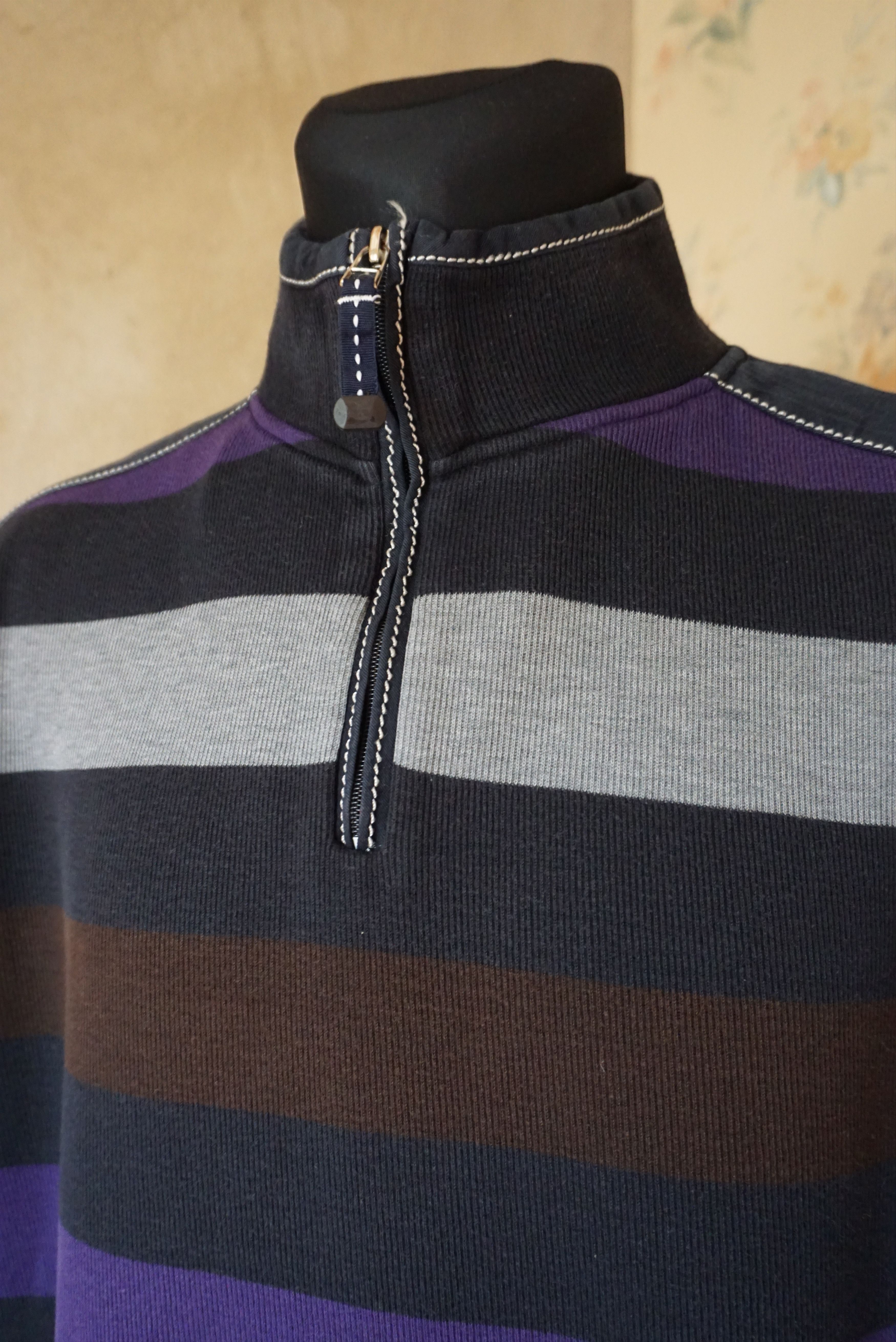 Another Influence Andrew James top Sailing 52 L Large jumper zip neck Y2K 00s Size US L / EU 52-54 / 3 - 13 Thumbnail