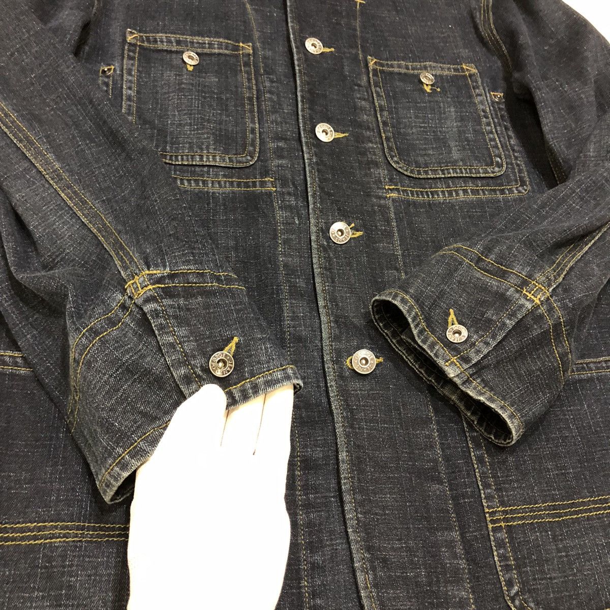 George 🔥George Davies French Work Denim Jacket Size US L / EU 52-54 / 3 - 8 Thumbnail