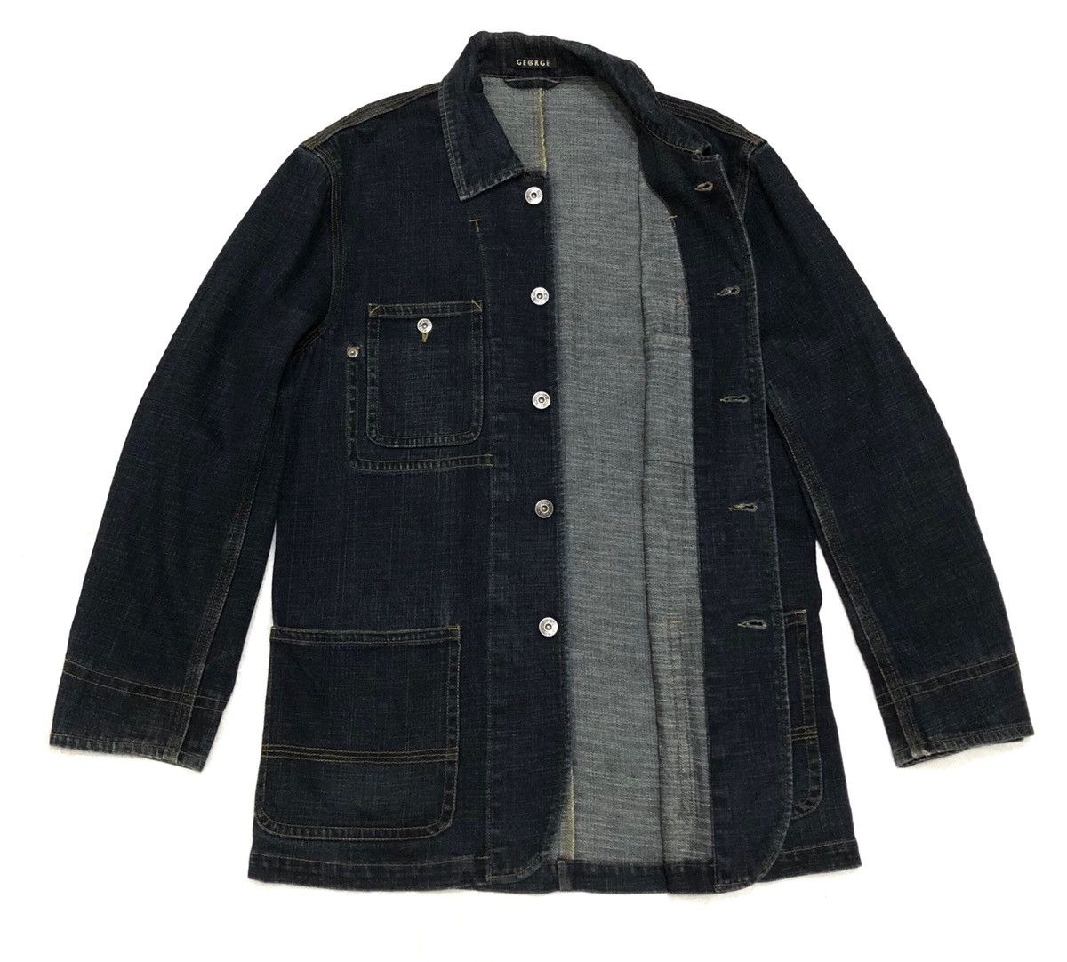 George 🔥George Davies French Work Denim Jacket Size US L / EU 52-54 / 3 - 9 Thumbnail