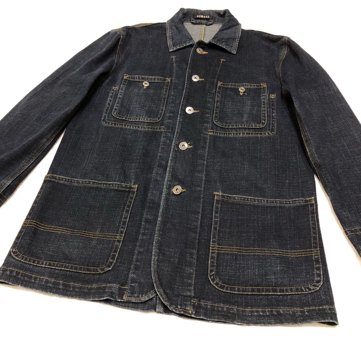 George 🔥George Davies French Work Denim Jacket Size US L / EU 52-54 / 3 - 4 Thumbnail