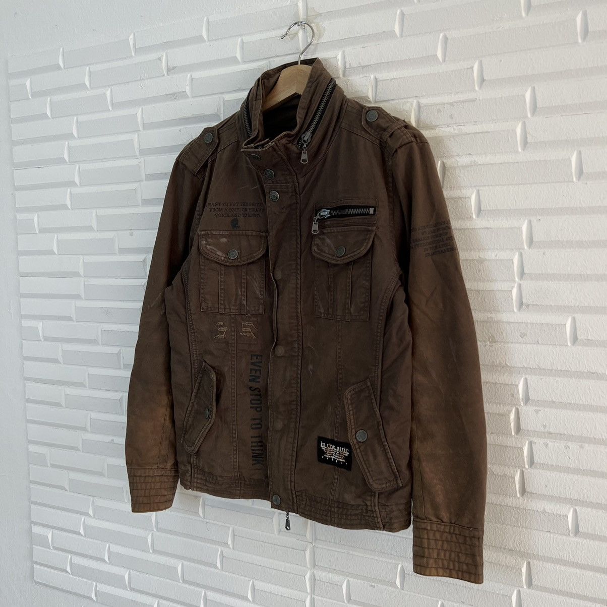 In The Attic RARE PUNK STYLE BIKER JACKET IN THE ATTIC CARGO DESIGN Size US M / EU 48-50 / 2 - 2 Thumbnail