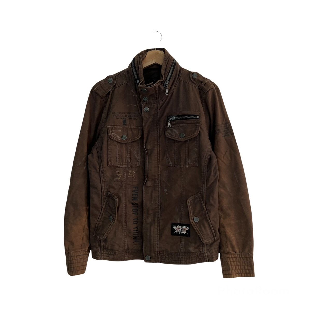In The Attic RARE PUNK STYLE BIKER JACKET IN THE ATTIC CARGO DESIGN Size US M / EU 48-50 / 2 - 1 Thumbnail