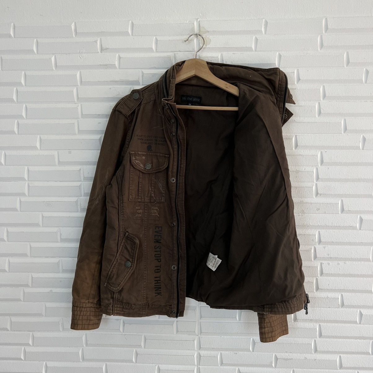 In The Attic RARE PUNK STYLE BIKER JACKET IN THE ATTIC CARGO DESIGN Size US M / EU 48-50 / 2 - 13 Thumbnail