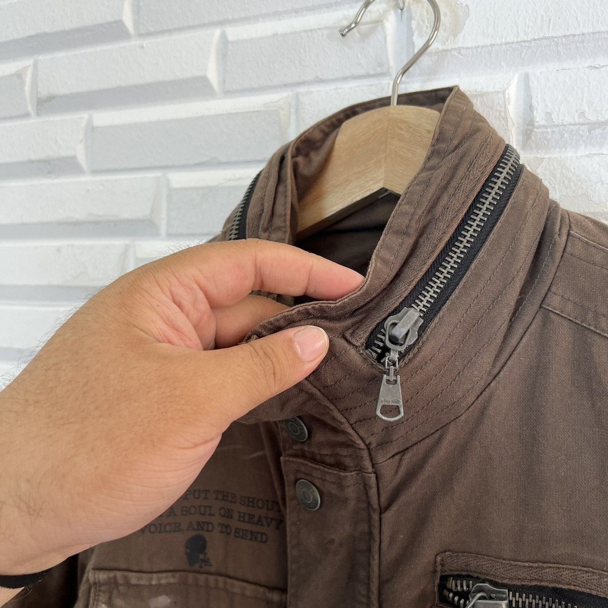 In The Attic RARE PUNK STYLE BIKER JACKET IN THE ATTIC CARGO DESIGN Size US M / EU 48-50 / 2 - 10 Thumbnail