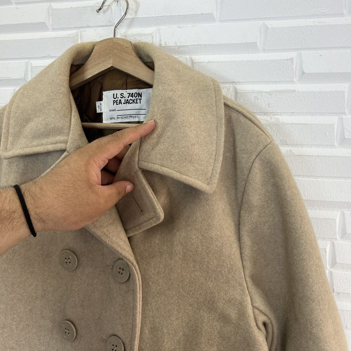 Schott VINTAGE US 740N PEA JACKET SCHOTT MADE IN USA RARE COLOUR Size US M / EU 48-50 / 2 - 5 Thumbnail