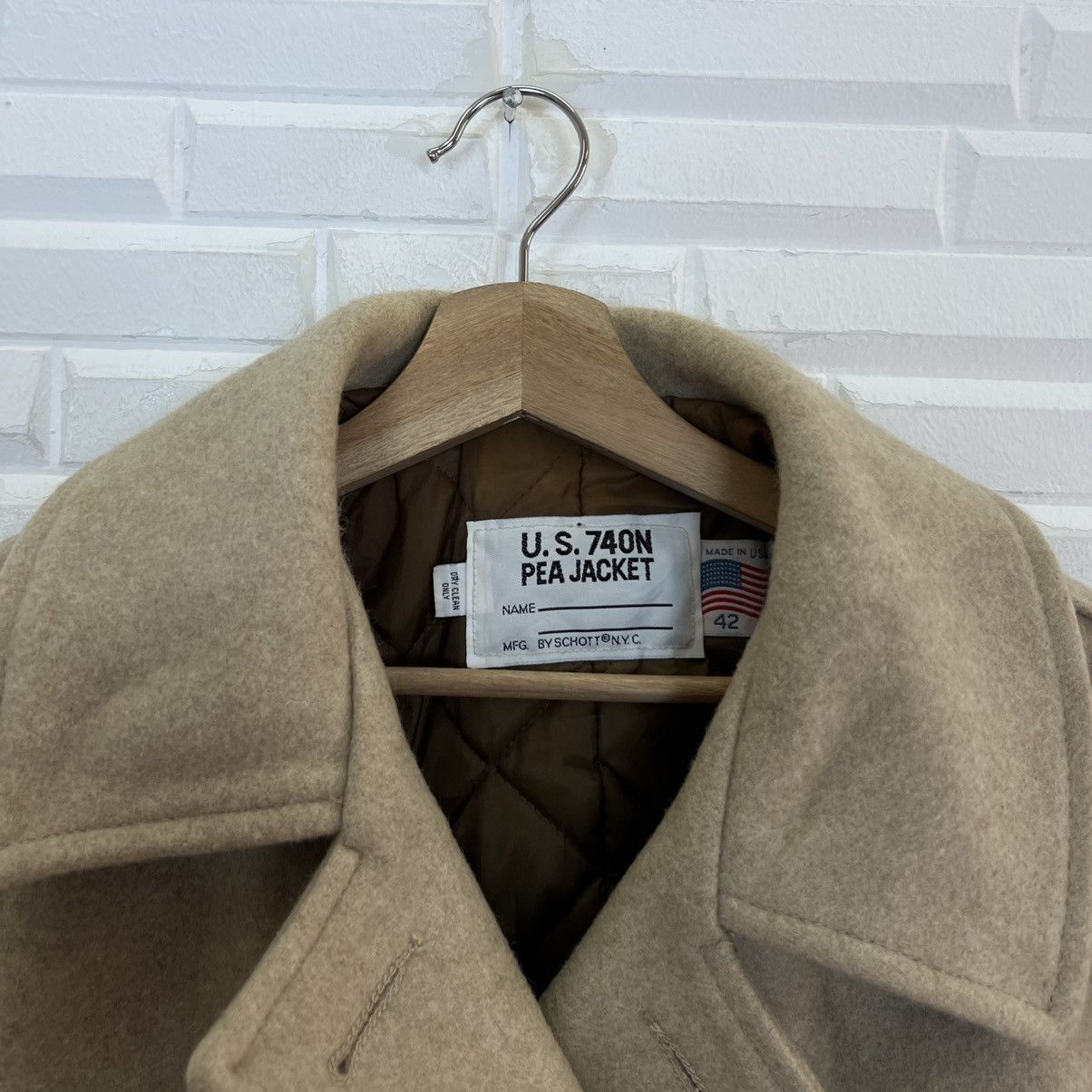 Schott VINTAGE US 740N PEA JACKET SCHOTT MADE IN USA RARE COLOUR Size US M / EU 48-50 / 2 - 6 Thumbnail