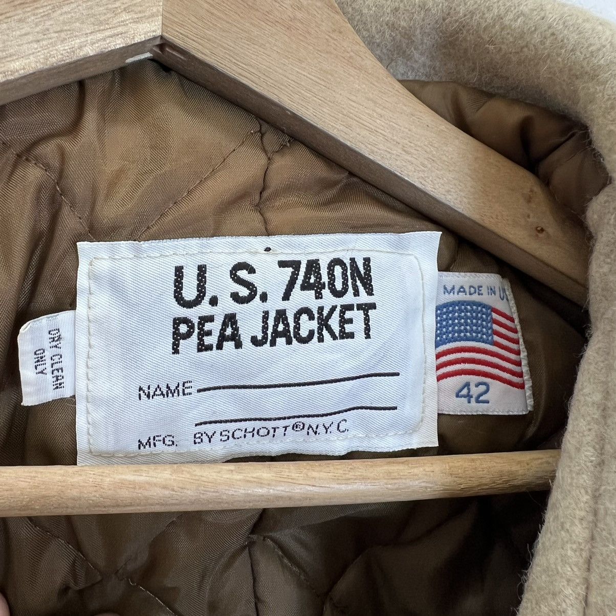 Schott VINTAGE US 740N PEA JACKET SCHOTT MADE IN USA RARE COLOUR Size US M / EU 48-50 / 2 - 13 Thumbnail