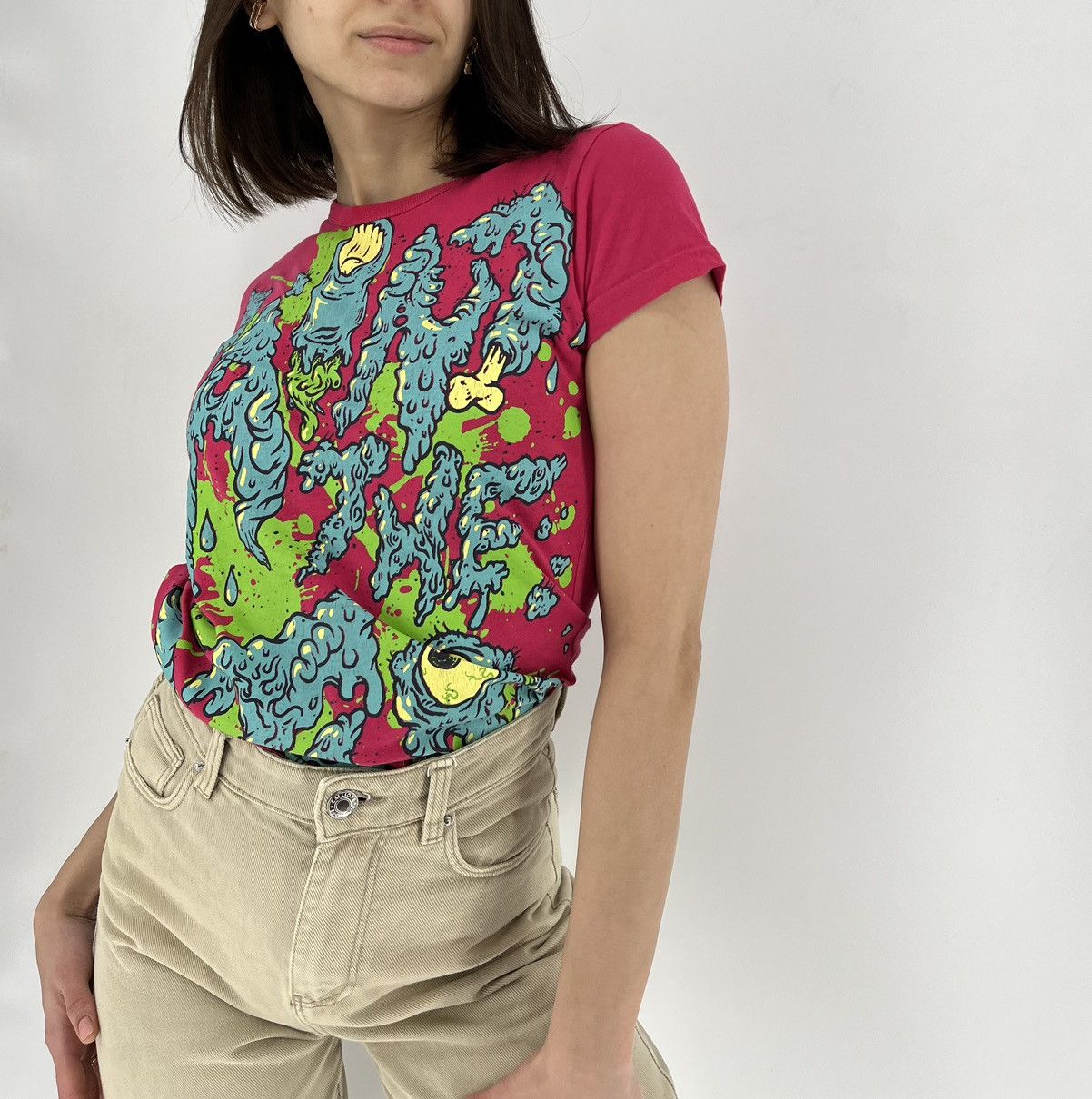 Japanese Brand Vintage Y2K Graphic T-shirt "Paint the Stars" Women TShirt Size S / US 4 / IT 40 - 4 Thumbnail