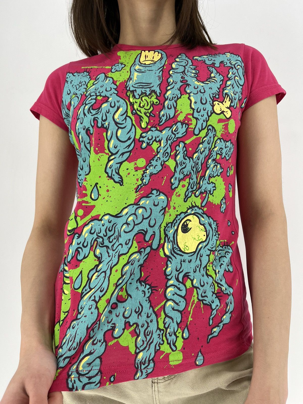 Japanese Brand Vintage Y2K Graphic T-shirt "Paint the Stars" Women TShirt Size S / US 4 / IT 40 - 7 Thumbnail