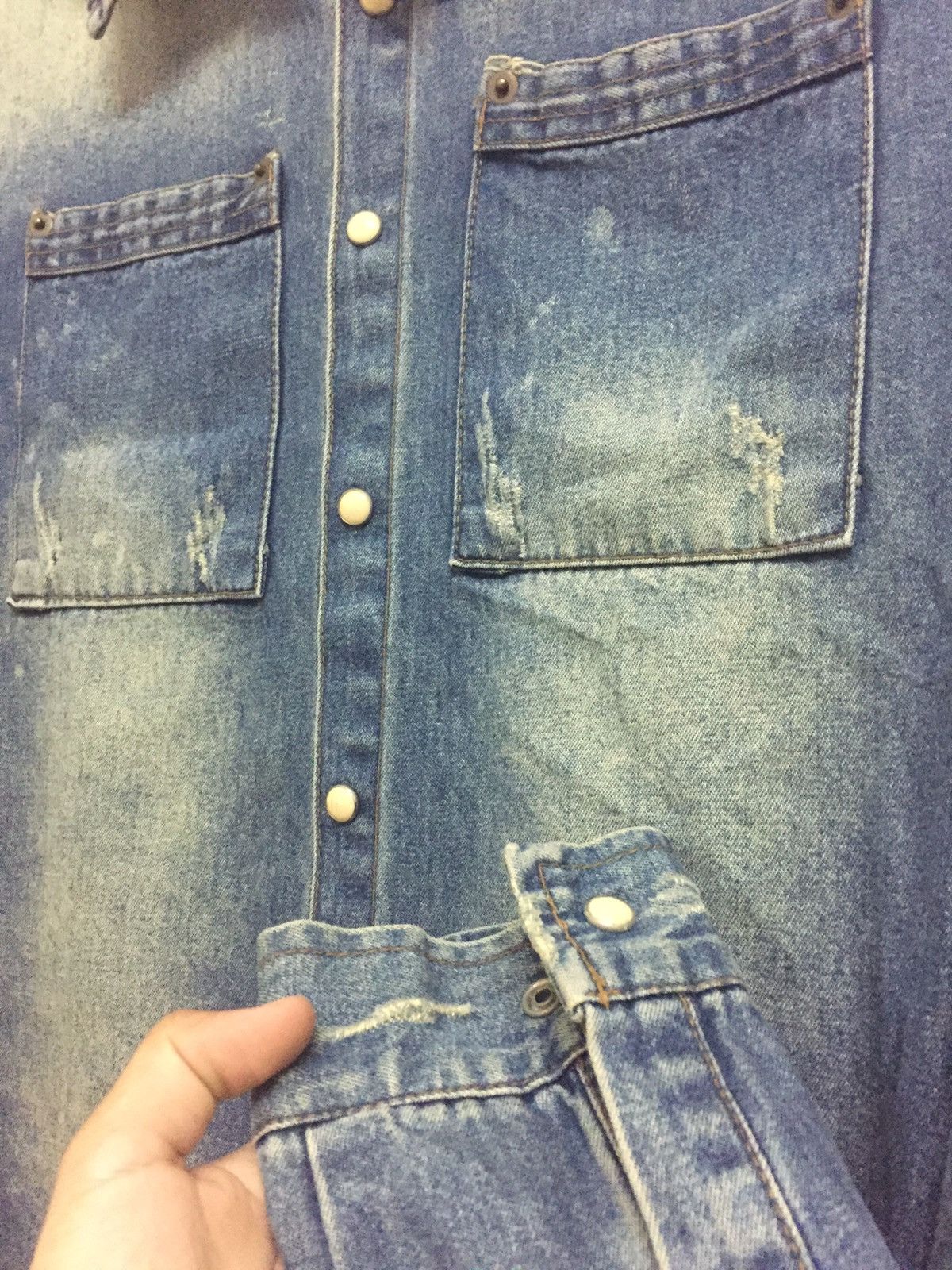 Japanese Brand Number Nine Denim Japanase Regular Brand Double Pocket Shirt Size US M / EU 48-50 / 2 - 3 Thumbnail