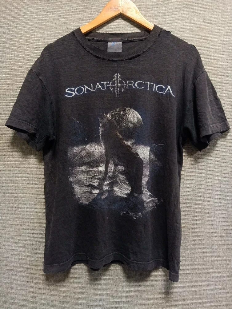 t shirt band sonata arctica distressed rare
