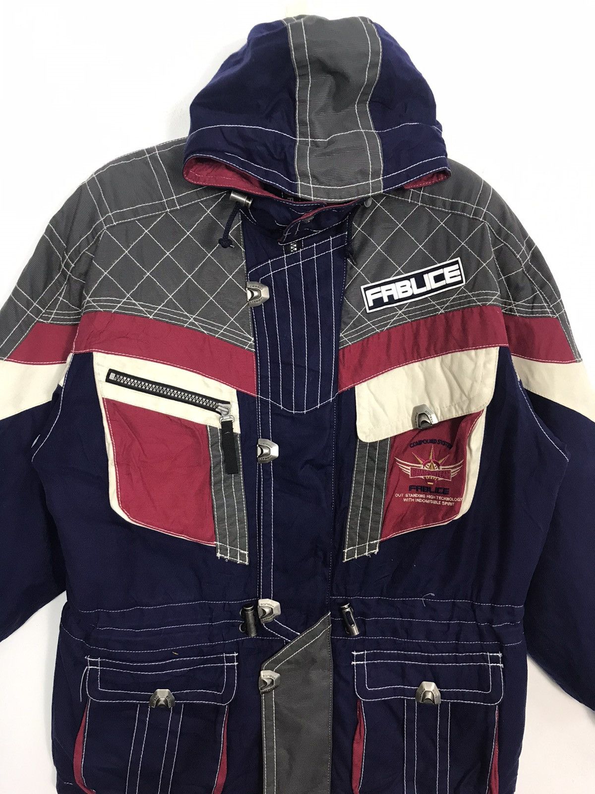 Japanese Brand Fablice Racing Team Compound System Ski Jacket Many Pocket Size US XL / EU 56 / 4 - 2 Thumbnail