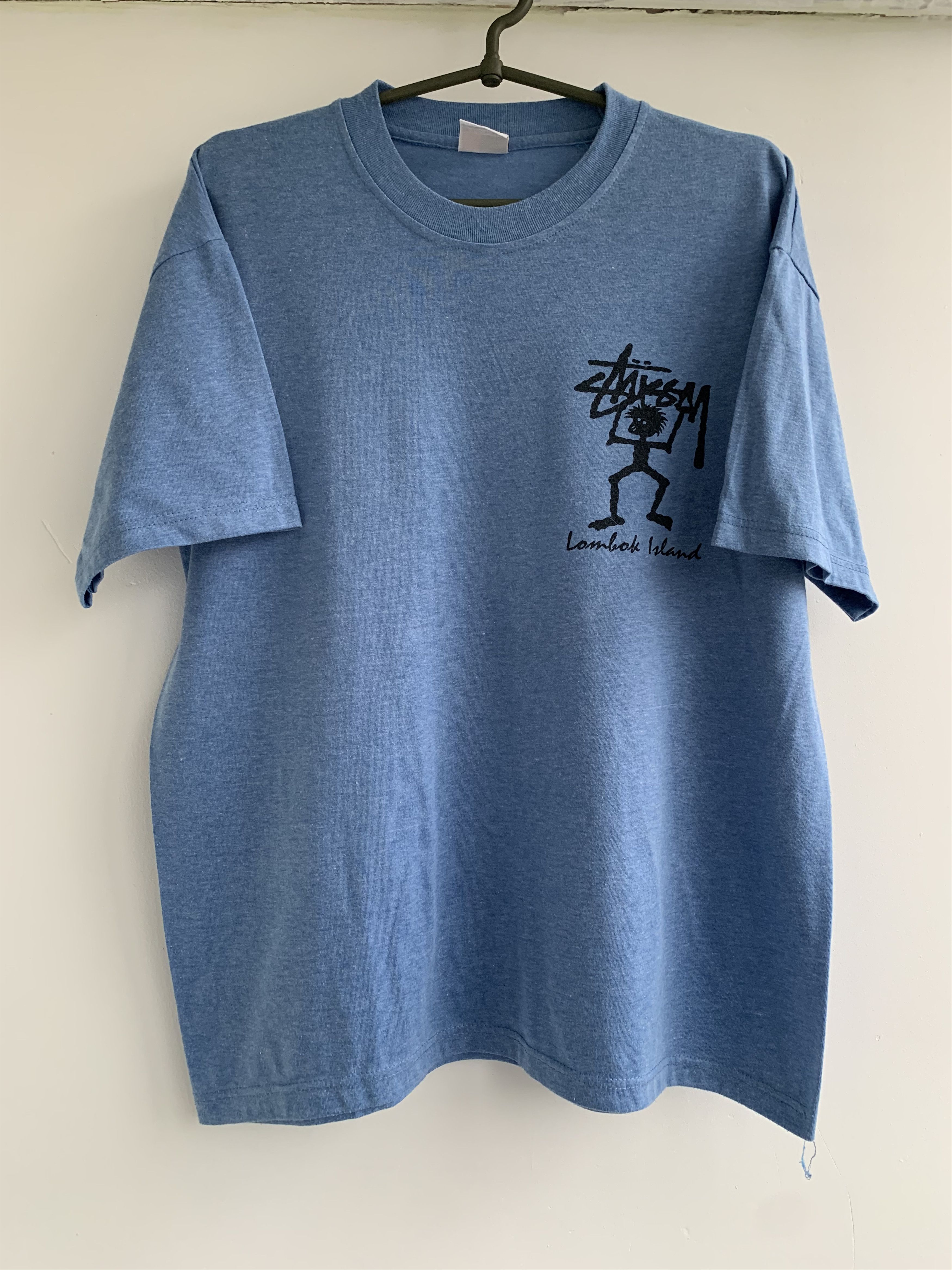 Vintage Vintage 90s Stussy Stickman Lombok Big Logo Brown Tee | Grailed