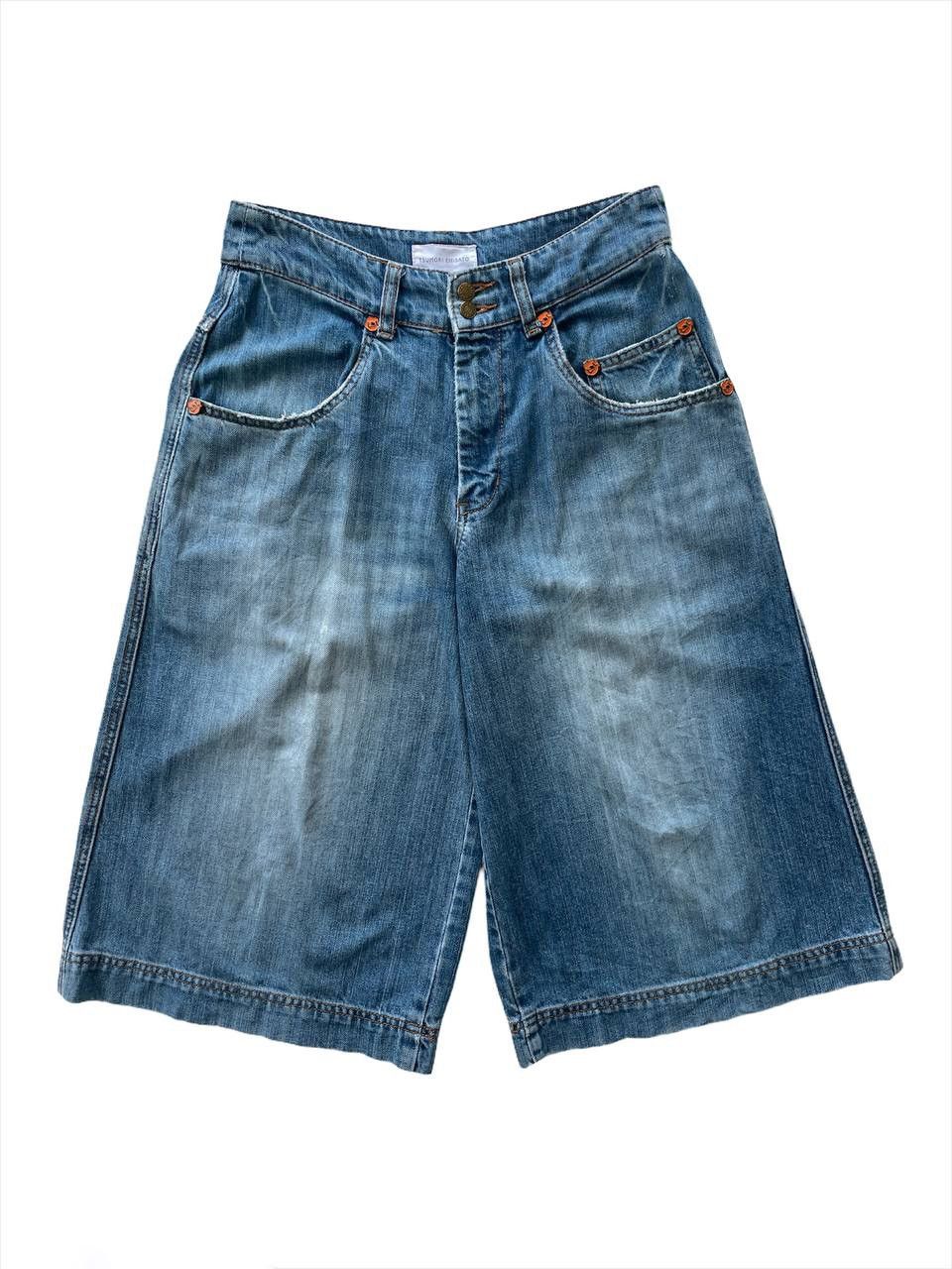 Issey Miyake Miyake Design Studio TC High-Waist Wide Cropped Jeans Size US 27 - 2 Thumbnail