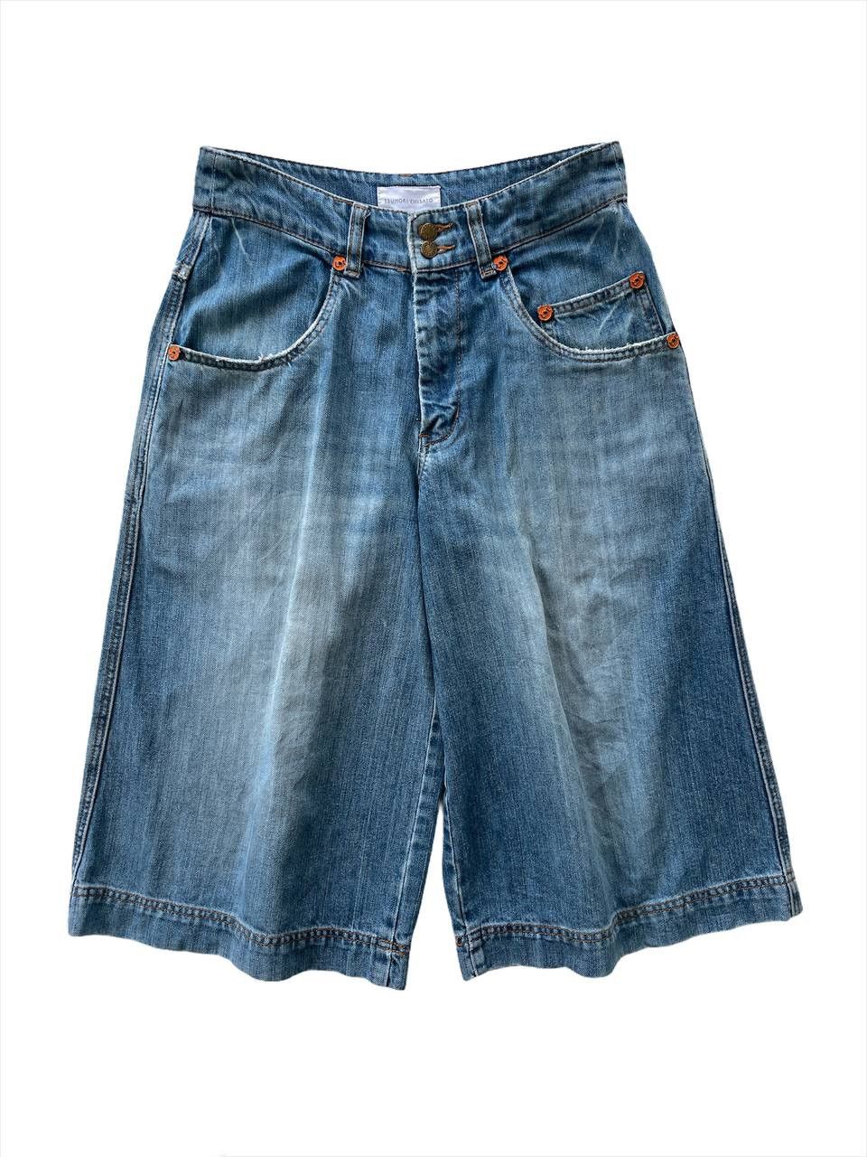 Issey Miyake Miyake Design Studio TC High-Waist Wide Cropped Jeans Size US 27 - 1 Thumbnail