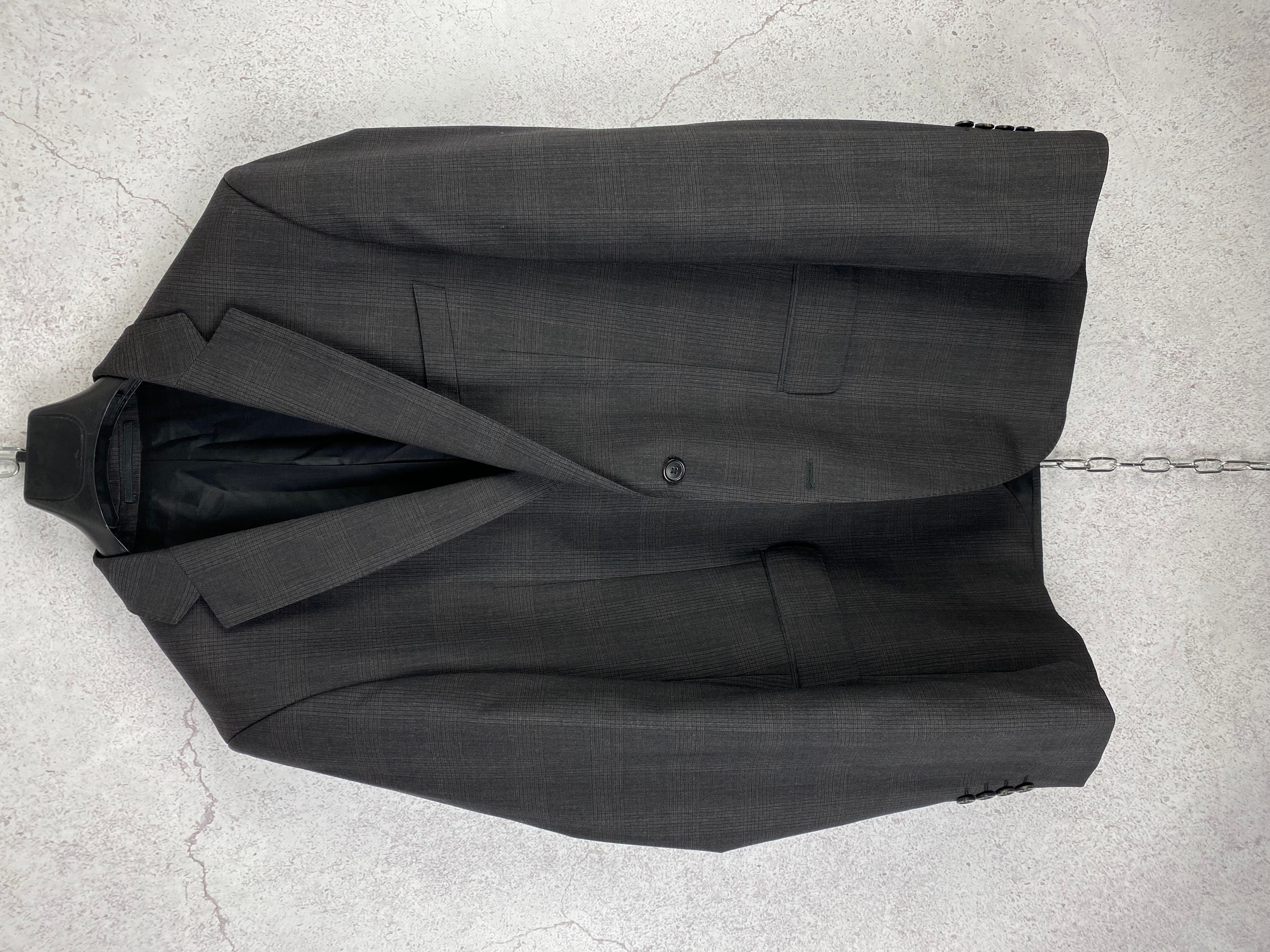 Pre-owned Cashmere Wool X Hugo Boss Wool Button Suit Jacket Blazer In Grey