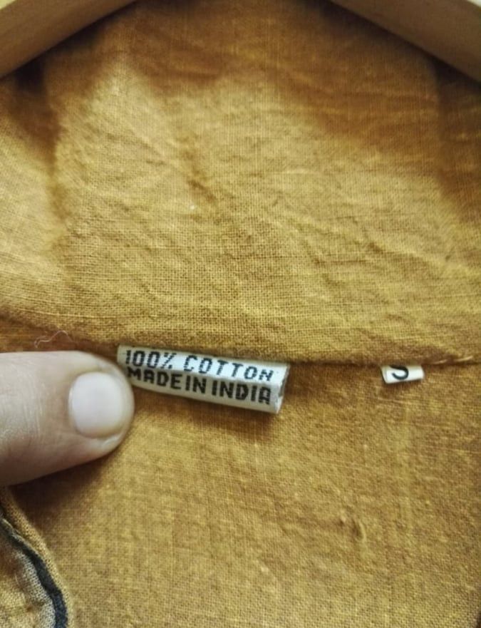 Vintage 🔥VTG🔥Handmade Indian Style Madras Patchwork hand Stitch Size US L / EU 52-54 / 3 - 8 Thumbnail
